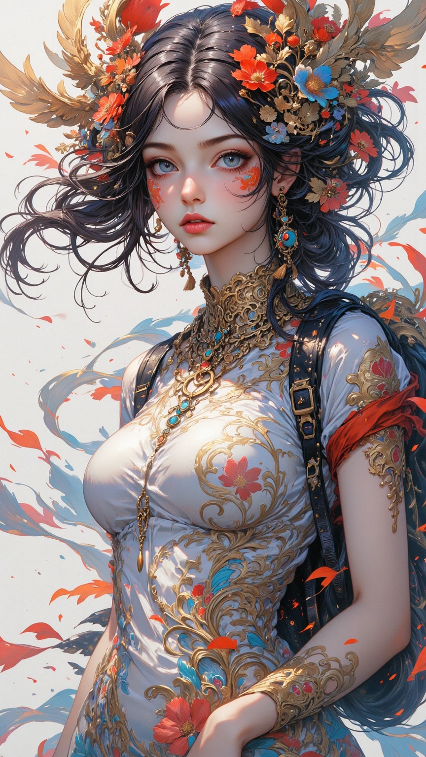 (masterpiece,best quality:1.2),Digital Art Style,charming illustration,peace pictures,1girl,Tall lotus,Solitary,body glow,Glowing Line,Fluorescence,Luminous example,Tracking example,flash,萤Light Particles,Backlight,translucent,Light Particles,correct human anatomy