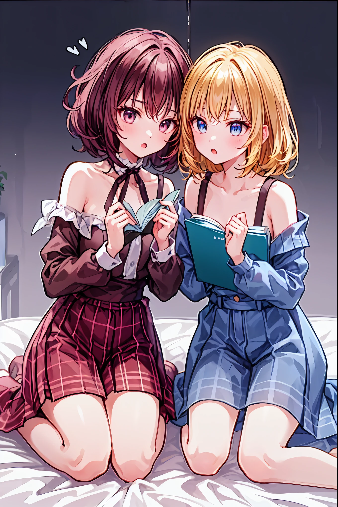 material、 thick paint 、 Girls Sleeping With A Hangover、Pale face、Pain々Funny face、A tired face, 手は2Books、The legs2Books、Fingers5Books,Black T-shirt、 shorts、1people々 girl、 on the bed, Hair, shortcuts, unkempt hair with an opening,Short braided hair,Neat,スレンダー美people, correct posture,Small chest, beautiful legs, enchanting gray-blue eyes shine like stars, droopy eyes , bright colors, beautiful eyes,A delicate smile,Textured Skin, Best Quality at its Best , gentle and beautiful woman , anime style、