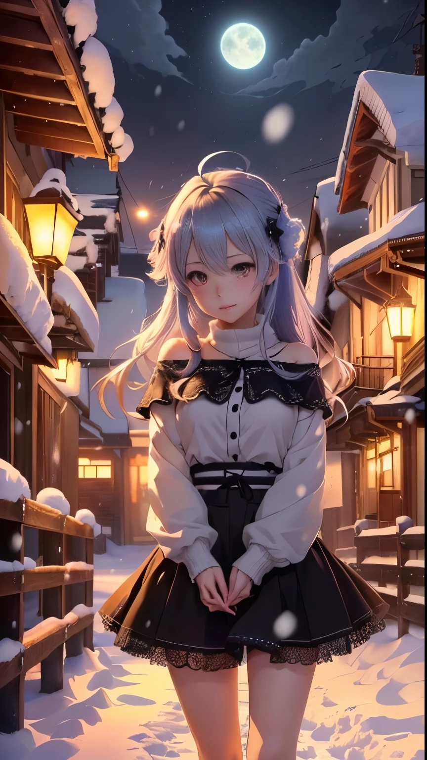 anime girl in a miniskirt in the snow,   anime moe art style,   anime style 4 k,  cute girl anime visual , 4k anime wallpaper, Nightcore,  Cute Anime Girls ,  beautiful anime girl,   anime style. 8k,   Smooth Anime CG Art ,  anime wallpaper 4k , anime wallpaper 4k, HD Anime Wallpaper,  beautiful anime style portrait