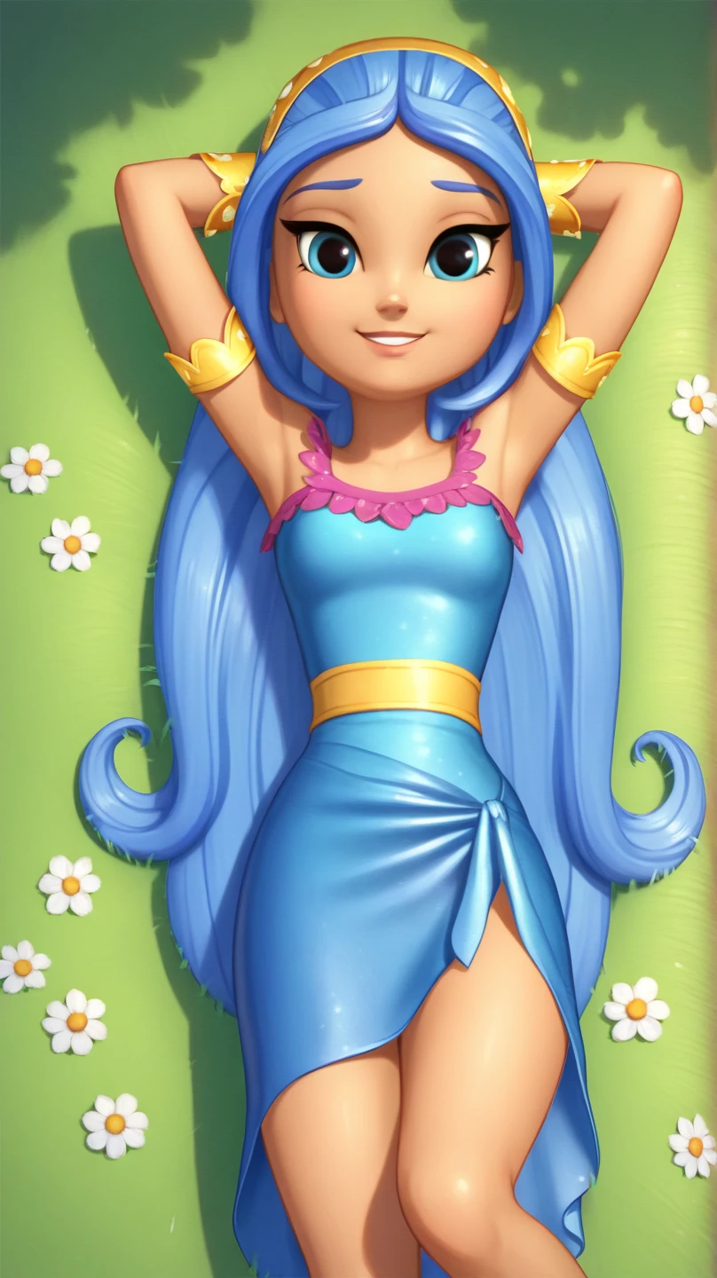 A very sexy female garden gnome, wearing lingerie, thick thighs, thin waist, plumb ass, huge breasts