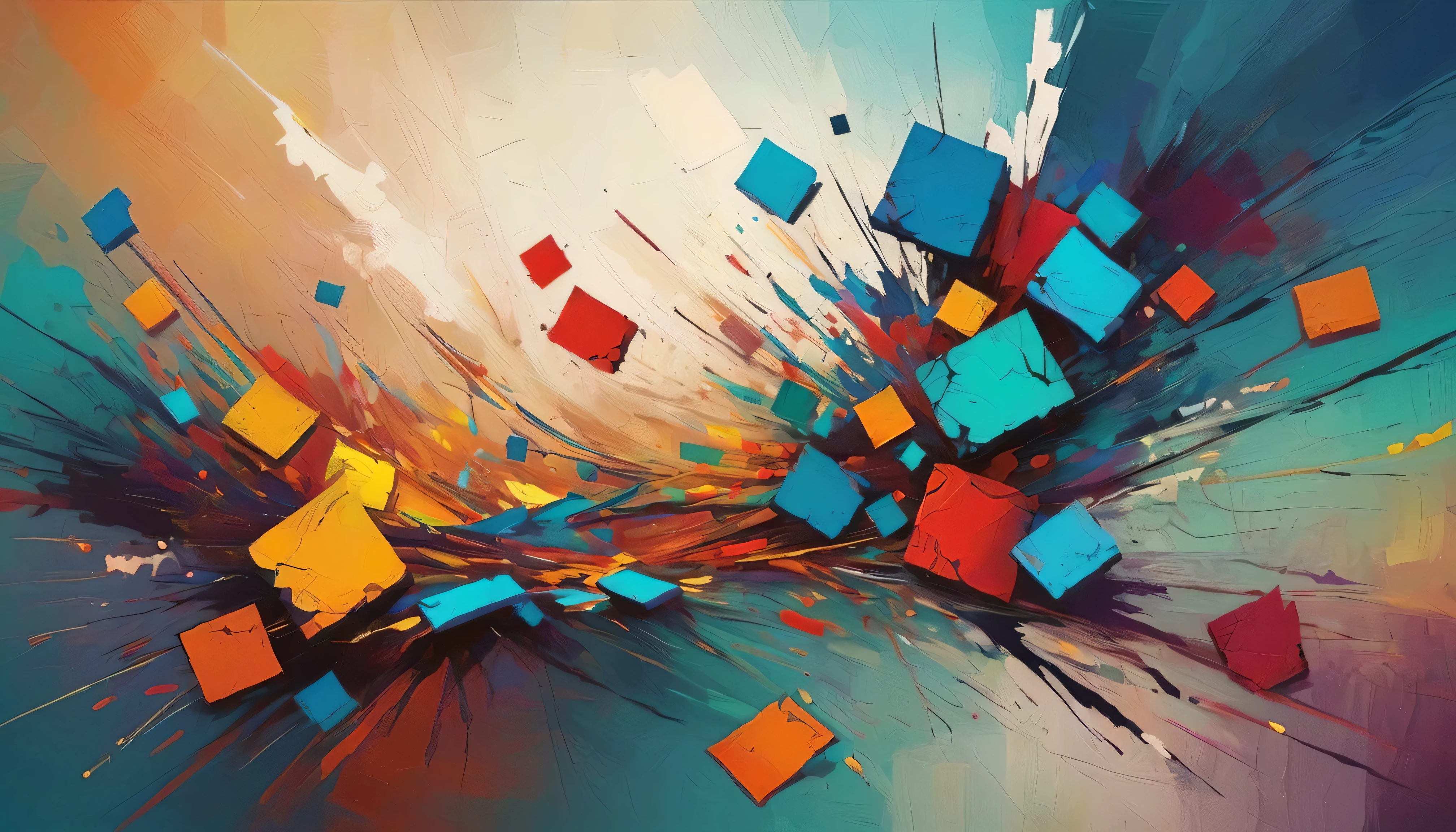 ，broken abstract background