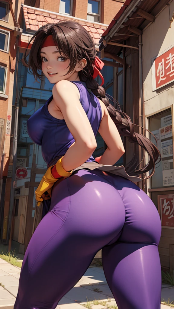 shampoo, Ranma 1/2, , bun head、Purple wide fur, double tail、 . Fitness, muscular, shredded abs, thick thighs, thick calves, sexy legs, thicc thighs, large hips, thin waist, small breasts, high heels sneakers, full body, thick legs, long legs.   sexy, sweating, sweat, tonned body, perfect body, beautiful woman, teasing, full body shot, standing on both feet, extremely long legs, athletic, super sexy, teasing, cute, shy, evil, gesugao, high detailed, masterpiece, super thight mini dress, full body shot, view from below, big round ass, 