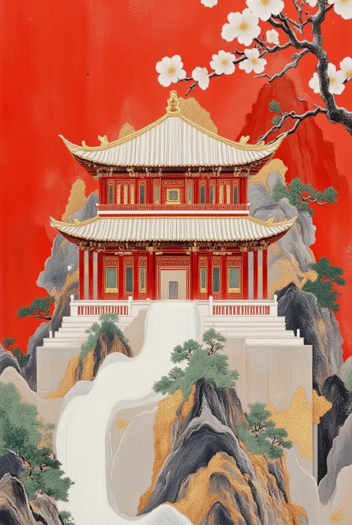 High-end simple Chinese National Day poster