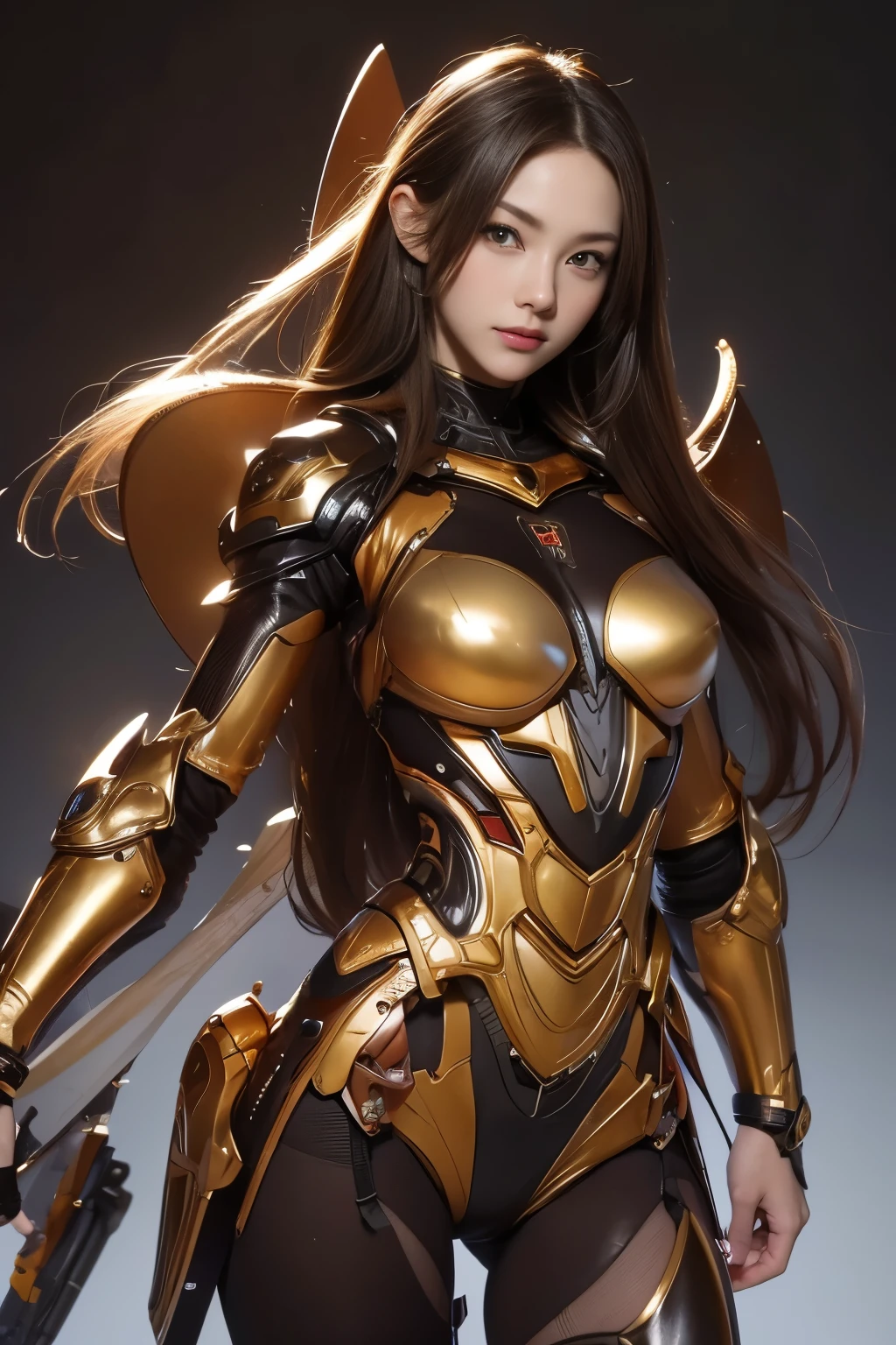 (high resolution,masterpiece,best quality,extremely detailed CG, anime, official art:1.4), realistic, photo, amazing fine details, all intricate, gloss and shiny,awesome many layers, 8k wall paper, 3d, sketch, kawaii, illustration,( solo:1.4), perfect female proportion,villainess, (fusion of queen bee and lady:1.4), (queen bee form lady:1.2), (queen bee lady:1.2), (fusion:1.2), (solo:1.4), (evil smile:1.2), muscular, abs, (queen bee exoskeleton bio insect suit:1.4), (cockroach brown exoskeleton bio insect armor:1.2), (brown transparency queen bee wing:1.4), (brown queen bee antennae:1.3),