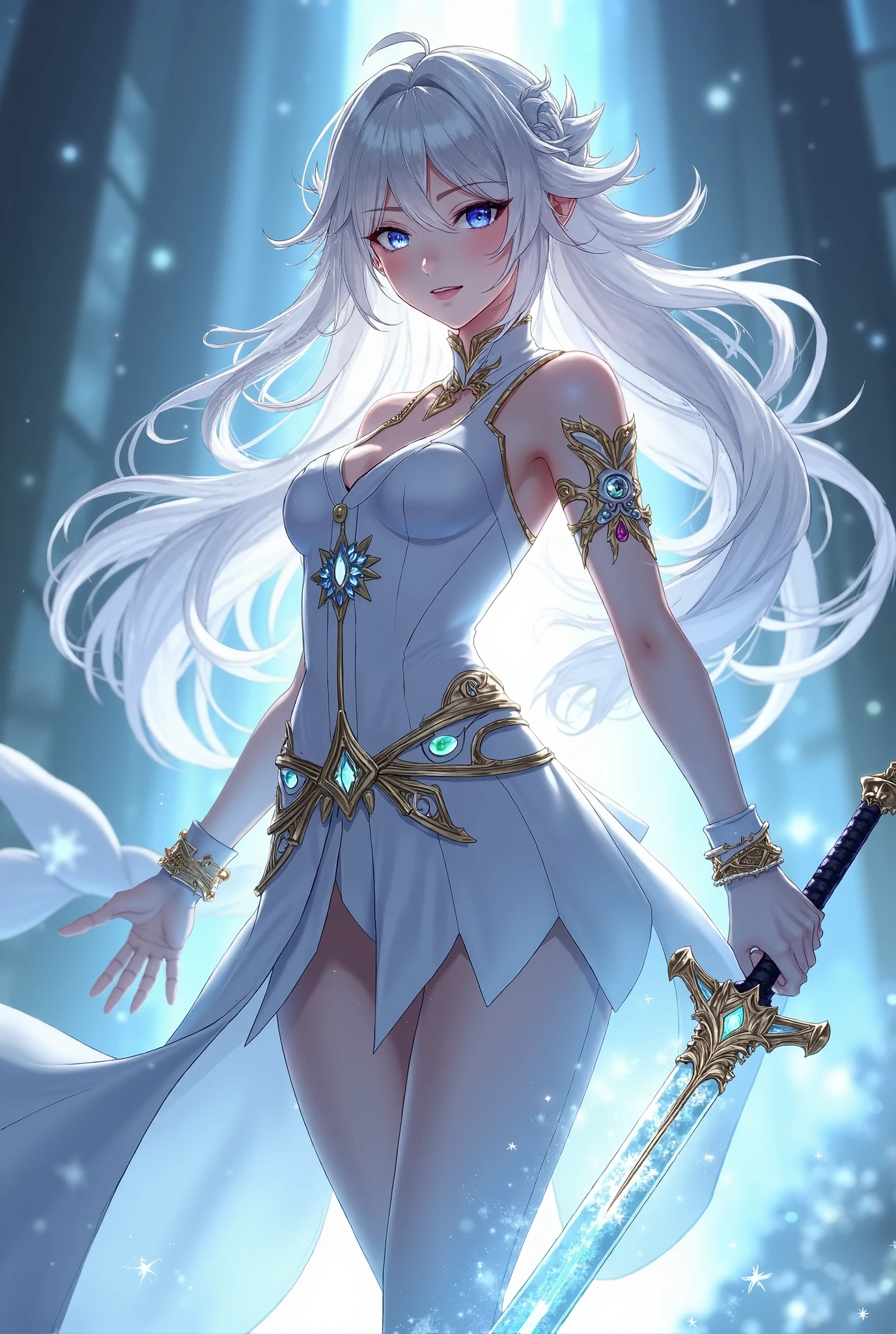 A tall figure stands confidently, clad in shimmering armor made of iridescent scales. Their skin glows softly, illuminated by the faint light filtering through the dense jungle surrounding them. They wear a mask adorned with intricate patterns resembling those found on ancient temples dedicated to the worship of fertility gods. Their eyes gleam with a fierce determination, hinting at hidden strengths and abilities waiting to be unlocked. In their hands, they hold a staff carved from a single piece of wood, its surface engraved with mysterious symbols representing the cycles of life and death. As they stand there, ready to take on whatever challenges come their way, they embody the essence of rebirth and renewal, symbolizing the transformation of old ideas into new ones.