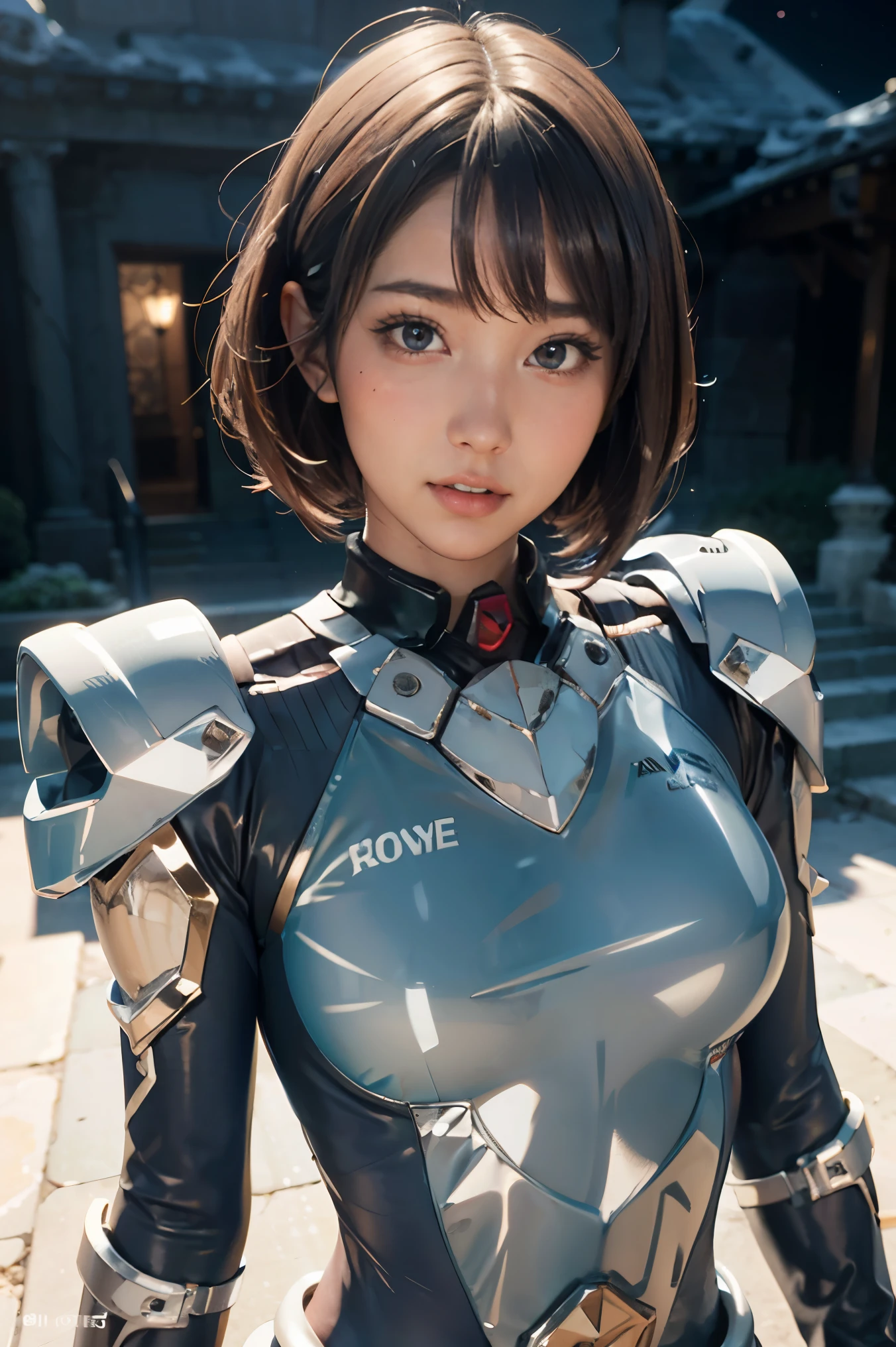 Masterpiece, Superb Girl, Cute Girl, Bust, High Detail Eyes, Perfect Eyes, Portrait, High Detail Face, Same Eyes, Glare, Rainbow Color, Global Illumination, Soft Light, Dream Light, Digital Painting, 8K Close-up, Fantasy, Night Sky, Stars, Nebula, White Crystal, Moonlight, Serenity, Summer, (8K:1.1),  white, full body, Illustration, cinematic light, high resolution, best quality, ultra detailed, masterpiece, power suit, powerranger, suit, spd, (silver royal guard ranger suit), gold detail