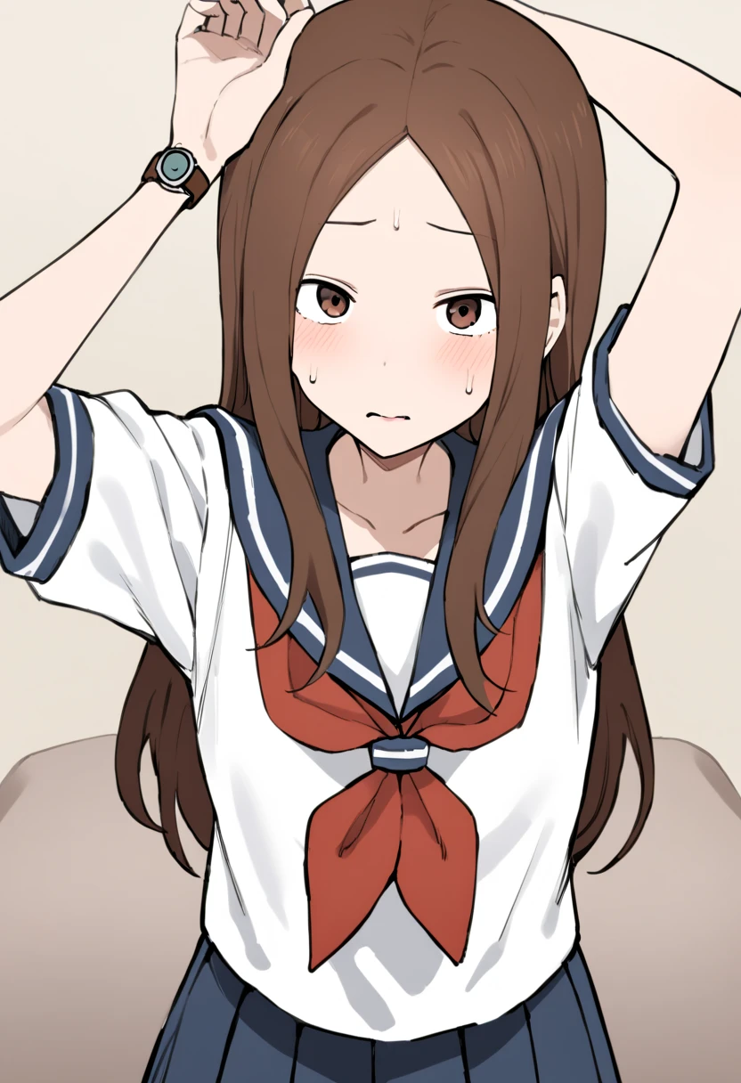 (ligh brown hair:1.7),((Long curled hair)),((With bangs)),(Light pink eyes:1.5),(School gym clothes),(Bloomers in gym clothes:1.5),(The colors of the gym clothes are navy and white:1.5),(Usamimi:1.7),(In the warehouse of the gymnasium),(Vaulting boxes, balls and carts are scattered:1.35),(sitting on the mat and looking up),Slight red tide,(His face turns red with embarrassment),(Anxious face),((Teary-eyed)),(Sweaty skin:1.2),The room is full of steam,(The dim:1.65),(Perspective from above:1.5),(Sister sitting:1.5),
