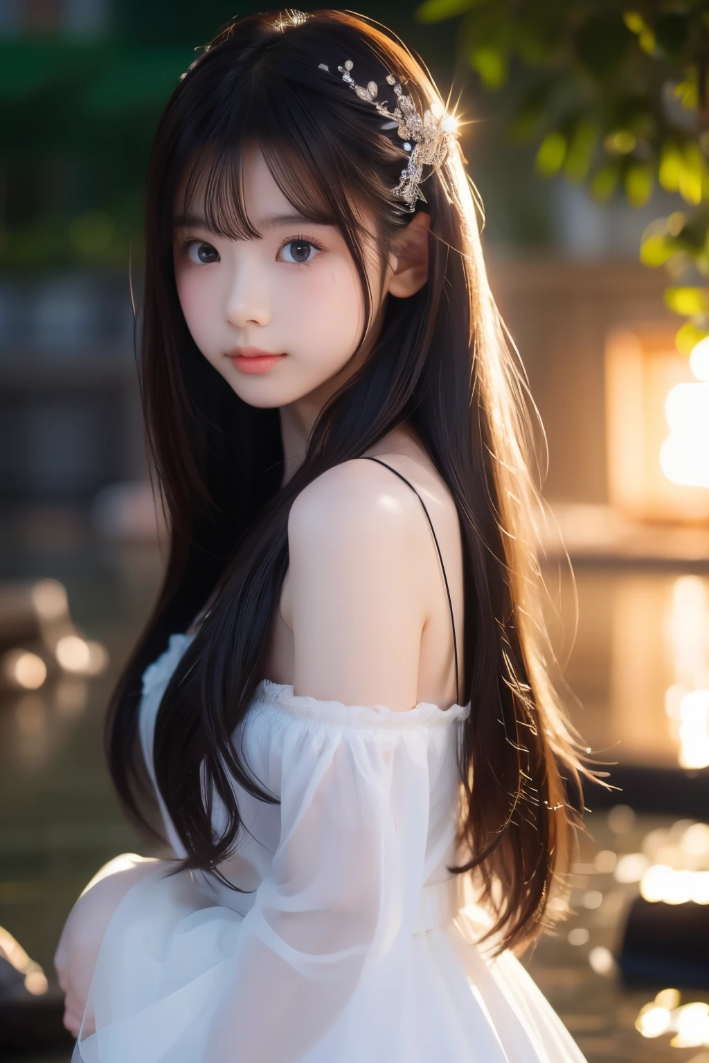 Teary-eyed, Loving eyes, [shy],   long hair, Masterpiece,    Highest Image Quality  , Ultra high resolution,    High Quality  ,   beautiful girl, woman,   Heart Hair Accessories  ,   8k resolution, student,   Beautiful eyes, , dusk, oasis, magic ring,   Volume Light  ,    cinematic lights  ,   natural light. Waterfall Background,   unexposed  ,   full body photo,
Snow Moon Law Moon Moe Girl Light Shoulders  s, alone,   Crystal Clear Water Splash Perfect Glow,  Eyebrow pattern  ,    beautiful black eyes ,   Beautiful shine, 最  High Quality  ,   illustration, Masterpiece,  BEST PICTURE AWARD , 最  High Quality  ,    Very Trendy  ,   Very Trendy なCG, illumination,   cute, tyndall effect, Light Shoulders  ,  allows depth of field , Black Water, Super cute , Sparkling,   beautiful,   Delicate Facial Features,   cute, Black Water Particle Special Effects,   dreamy,   has black glowing particles in the air  , Burning Hair,   necklace
((Masterpiece)), ((最  High Quality  )), Sophisticated CG,  purple,   Sweet Beauty  