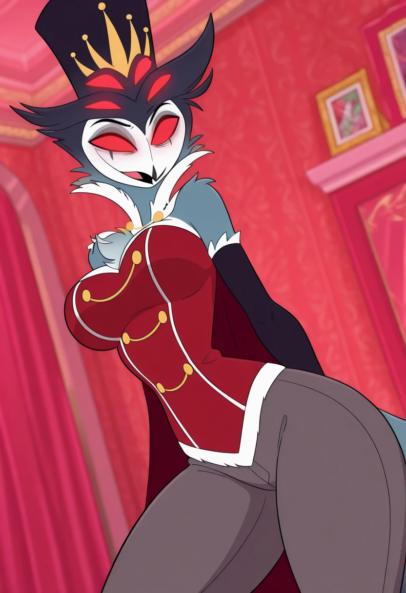 Stolas from helluva boss busty and thick