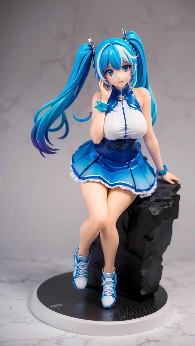 anime character of a woman in a short dress with a long hair, Hestia from Danmachi, anime girl named Hestia, female anime character, Hestia Danmachi anime, Blue bows, blue bow tie, bare legs, no shoes, feet, waving, anime woman fullbody art, female action anime girl, anime full body illustration, twintails white gloves, official art, anime character, black hair and a perfect body, bikini model, sexy look, perfect body and face, sexy girl, instagram model, perfect face and body, nsfw, buxom chested, large breasts size, with large breasts, stunning, large breasts, big breasts!, nsfw, slipping out of top, areola, areola slip, visible areola, NSFW, nsfw, big breasts!, with large breasts, nsfw huge breasts, with a large breasts, big breasts, no shoes, bare feet, toes, feet, bare legs