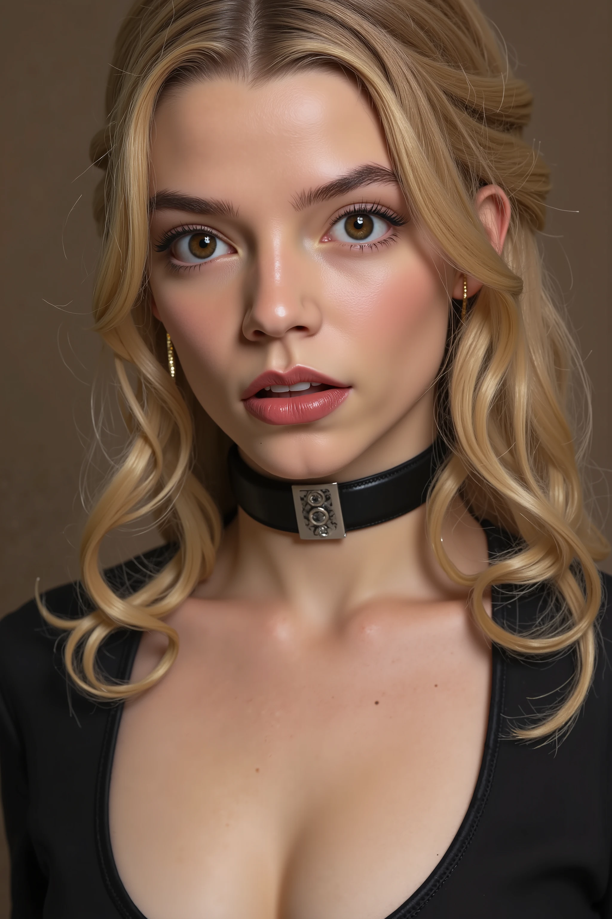 quality & silent:
full body, full shot, (8k Ultra HD, erotic Magazine Photoshoting with other actress, cinematic lighting, razor sharp, flawless skin, fine light & shadow contrasts , ultra-detailed eyes , Lips & hair).
🎭 Scene & background:
Neutraler Studio- background – sanftes Bokeh, elegant color gradients or monochrome aesthetics .
Different lighting - high-key for radiant freshness , low key for deep sensuality , golden light for warm accents .
👩 Figure & Styling:
hot cute Female ar old model inspired by Cherry, Anya Taylor-Joy, Margot Robbie or Bella Hadid .
Medium-sized breasts, flat stomach, narrow waist, feminine hips, trained ass, thigh crack, Glamouröses Make-up & perfect hair — voluminous curls or sleek & elegant.
sexy & stylish clothing - silk top with deep neckline , delicate lace , tight blouse slightly opened ,
📷 Pose & Facial expressions:
image section : head down to chest .
different viewing angles : Straight into the camera , seductive side view , over the shoulder with mysterious expression .
Variierende Facial expressions: gently smiling, intensiv & Passionate, leicht geöffnete Lips für dezente Erotik.
Dynamic head & shoulder movements : hair zurückwerfen, gently touch the neck or décolleté for sensual accents.
✨ An elegant, sensual portrait shoot with seductive sex appeal . ✨