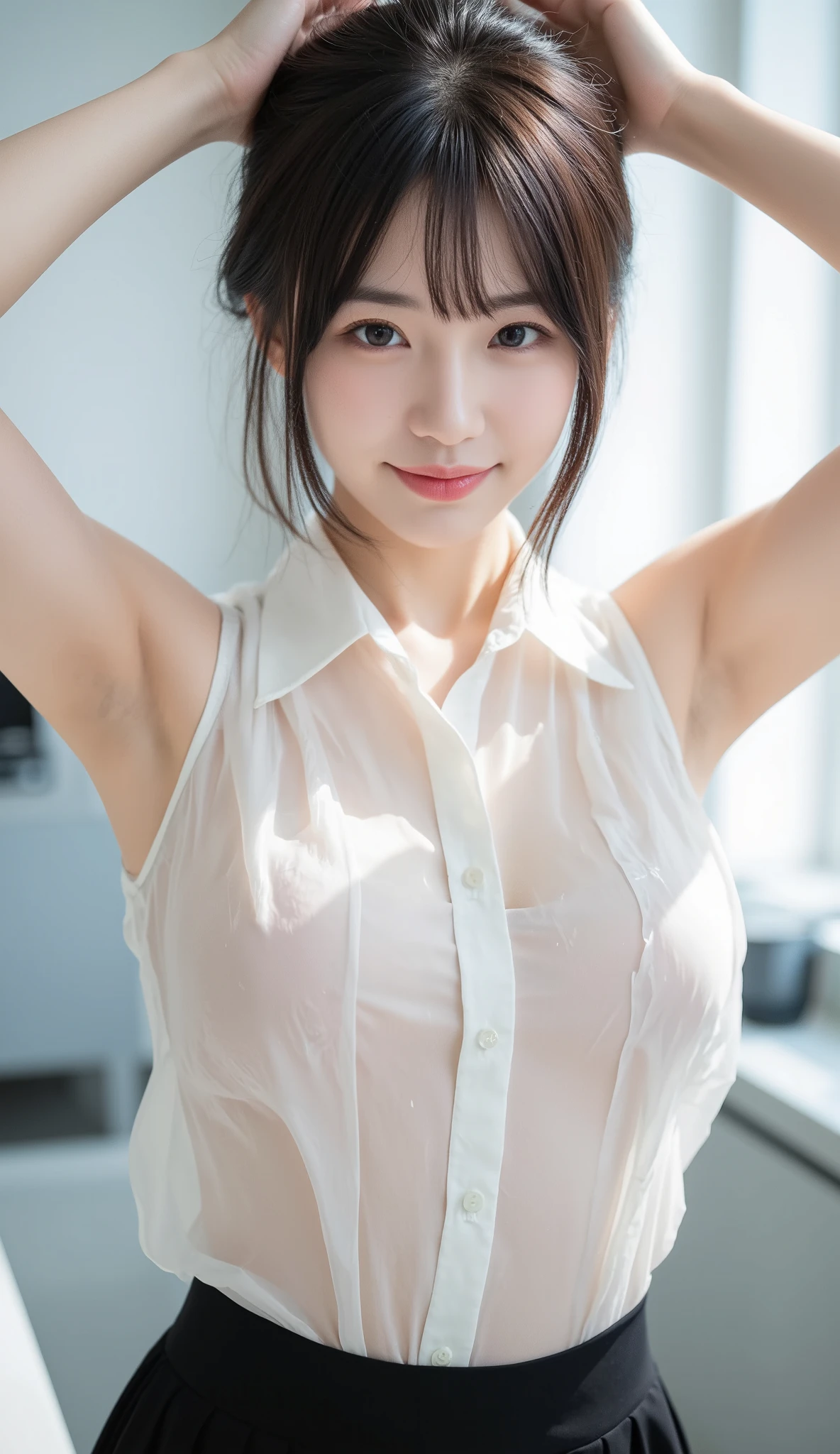 2girls, Office, standing,full body (Smile:1.3),Beautiful Girl,(short pony tails:1.2),(blue eyes:1.4), high school student、high ,AKB48,Nogizaka46,Best Quality,High resolution,Detailed,Perfect Anatomy,Beautiful detailed eyes,Office Chair,Office Desk,Note PC,Bob Hair,skinny,small breasts,front view,(presenting panties:1.5),white panties,highly detailed,(upper body:1.2),(naked:1.9),,(full-face blush:1.5),(smile:1.2),anguish,(public indecency:1.6),(cry:1.5),(fulbody:1.3),(fullnude:1.5),(pussy:1.2),(facial:1.8),(cum on face:1.8),(cum on panties:1.9),bukkake
