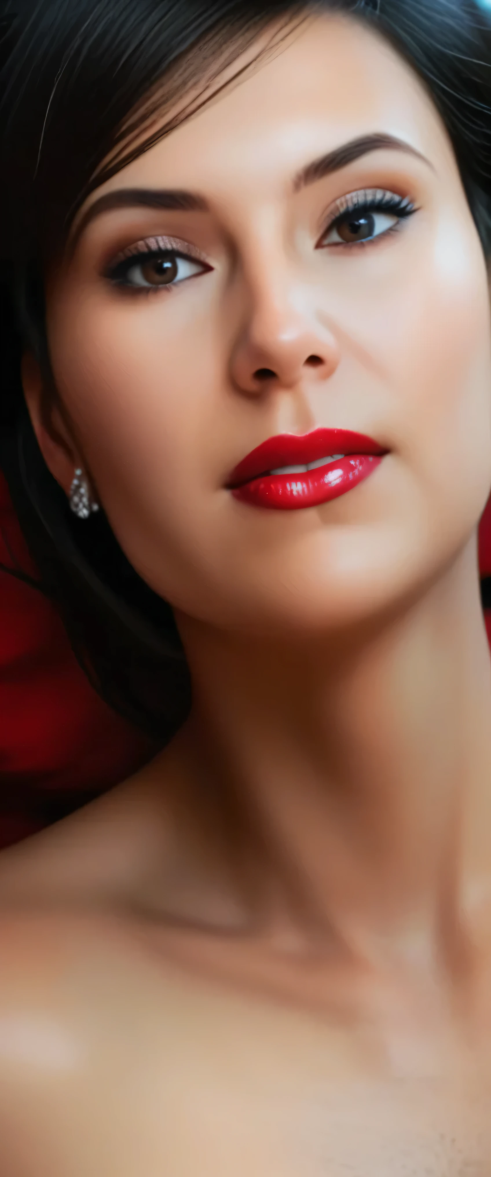 sfw:2.stop.(masterpiece, best_quality:1.2), 1girl, solo, red lips, on bed,black_hair, detailed_face, full_body:2,anatomically_correct,intricate_details, photo realistic, cinematic_lighting, vibrant_colors, high_resolution.stop.sfw:2