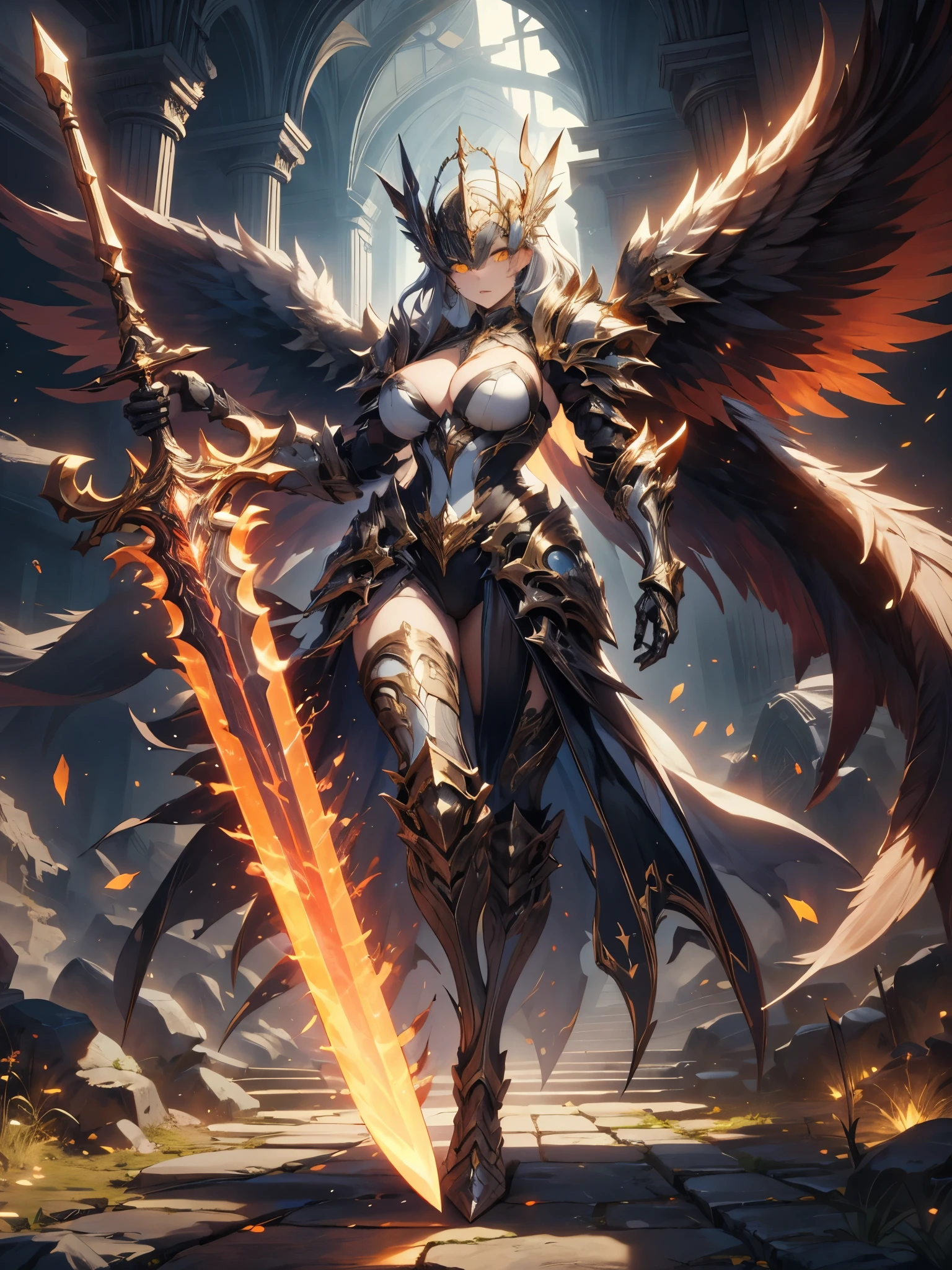 ((highest quality)),(ultra high resolution),(Super detailed),(detailed description),((best CG)),(best work of art),super precision art,amazing drawing art,(Fantasy art with precise details:1.5), ice flame