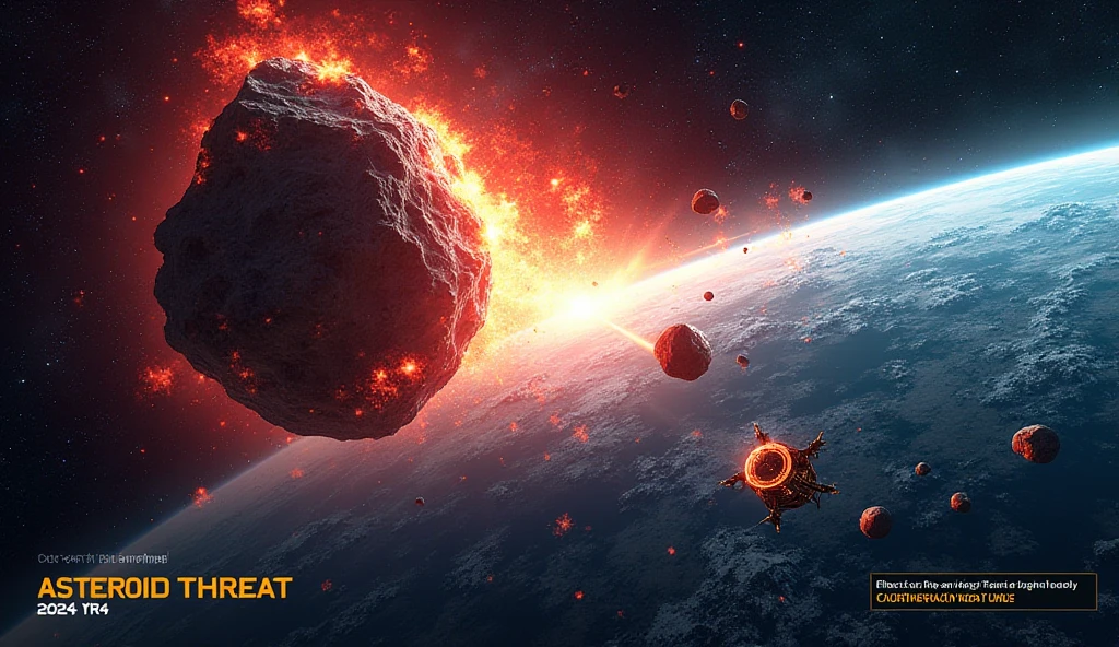 Explosion of atomic bom in space