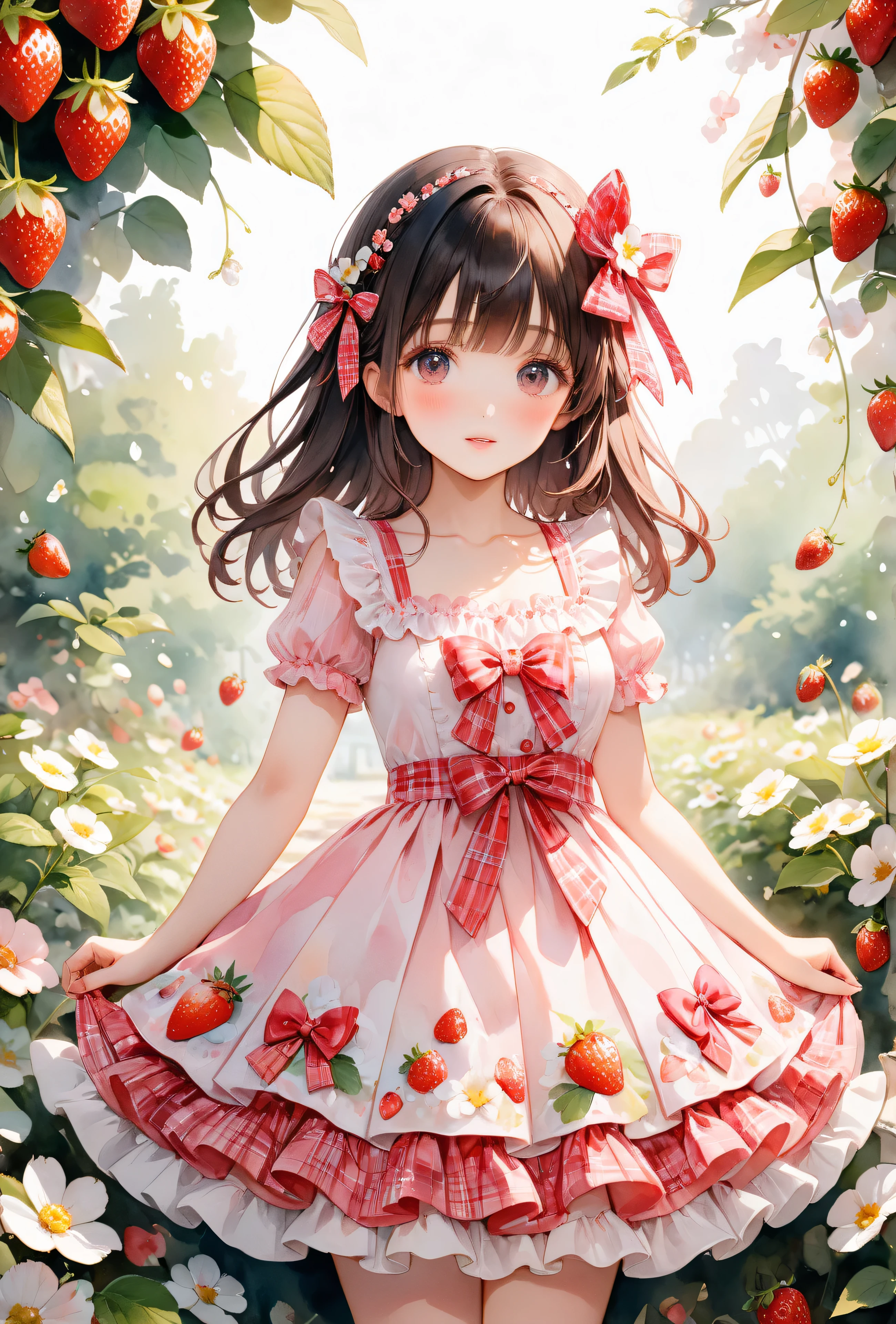 ((highest quality)), ((masterpiece)), (get used to it), perfect face , beautiful girl , Cherries , 