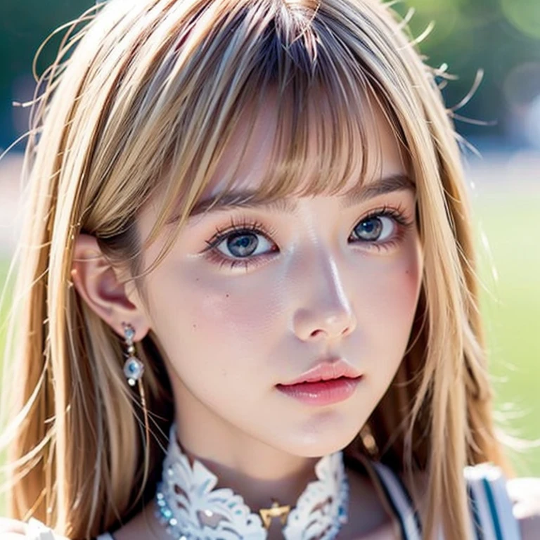 a close up of a woman with long blonde hair wearing a black dress, lalisa manobal, white hime cut hairstyle, with white long hair, with long white hair, lalisa manoban of blackpink, chinese girl, anime girl cosplay, palace , a girl in hanfu, traditional chinese, asian girl with long hair, long white hair and bangs