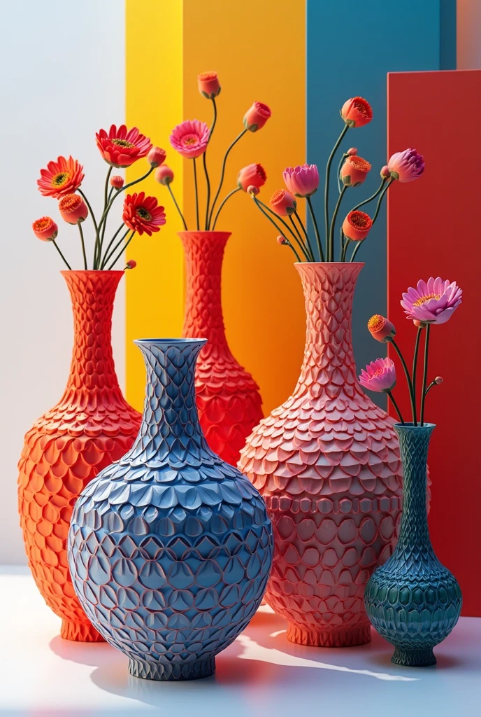 neon noir in a dimly lit room, three mysterious vases stand in a row on a white cloth covered table. each vase is adorned with swirls and patterns, but the most intriguing part of these vases are the colorful candies attached to them. these aren't just any candies though; they seem to be whispering secrets to anyone who dares to listen. the vases' arrangement suggests a hidden message, as if they're part of an ancient code waiting to be deciphered. the background is shrouded in darkness, leaving only hints of shapes and textures visible. a faint silhouette of a figure can be seen in the distance, their purpose unknown. the atmosphere is eerie yet captivating, hinting at stories untold and puzzles unsolved. it's as if each vase holds the key to unraveling a mystery, but only time will reveal what that mystery truly is. . cyberpunk, dark, rainy streets, neon signs, high contrast, low light, vibrant, highly detailed