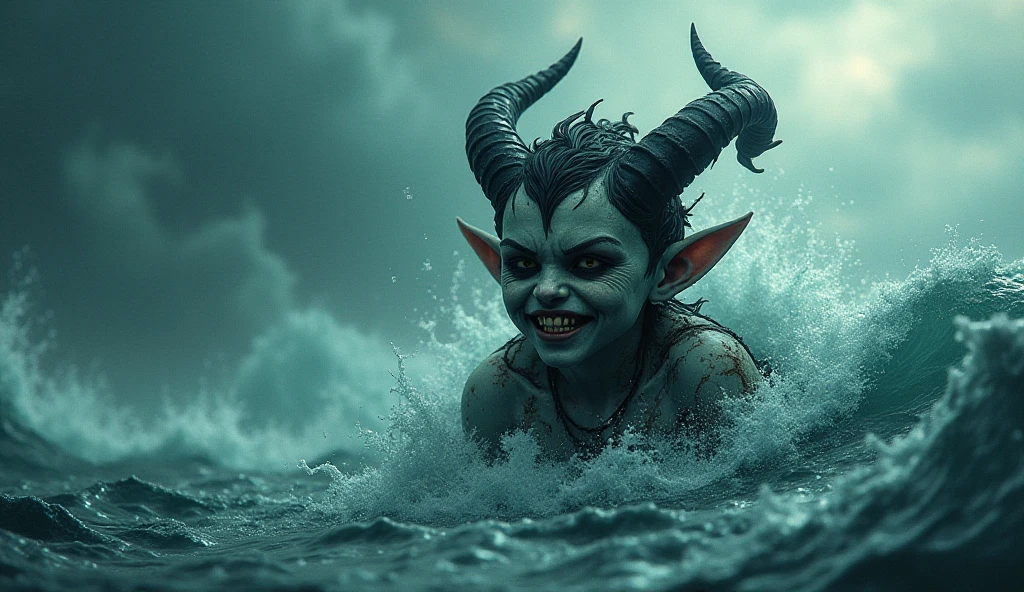 The devil's head is in the water