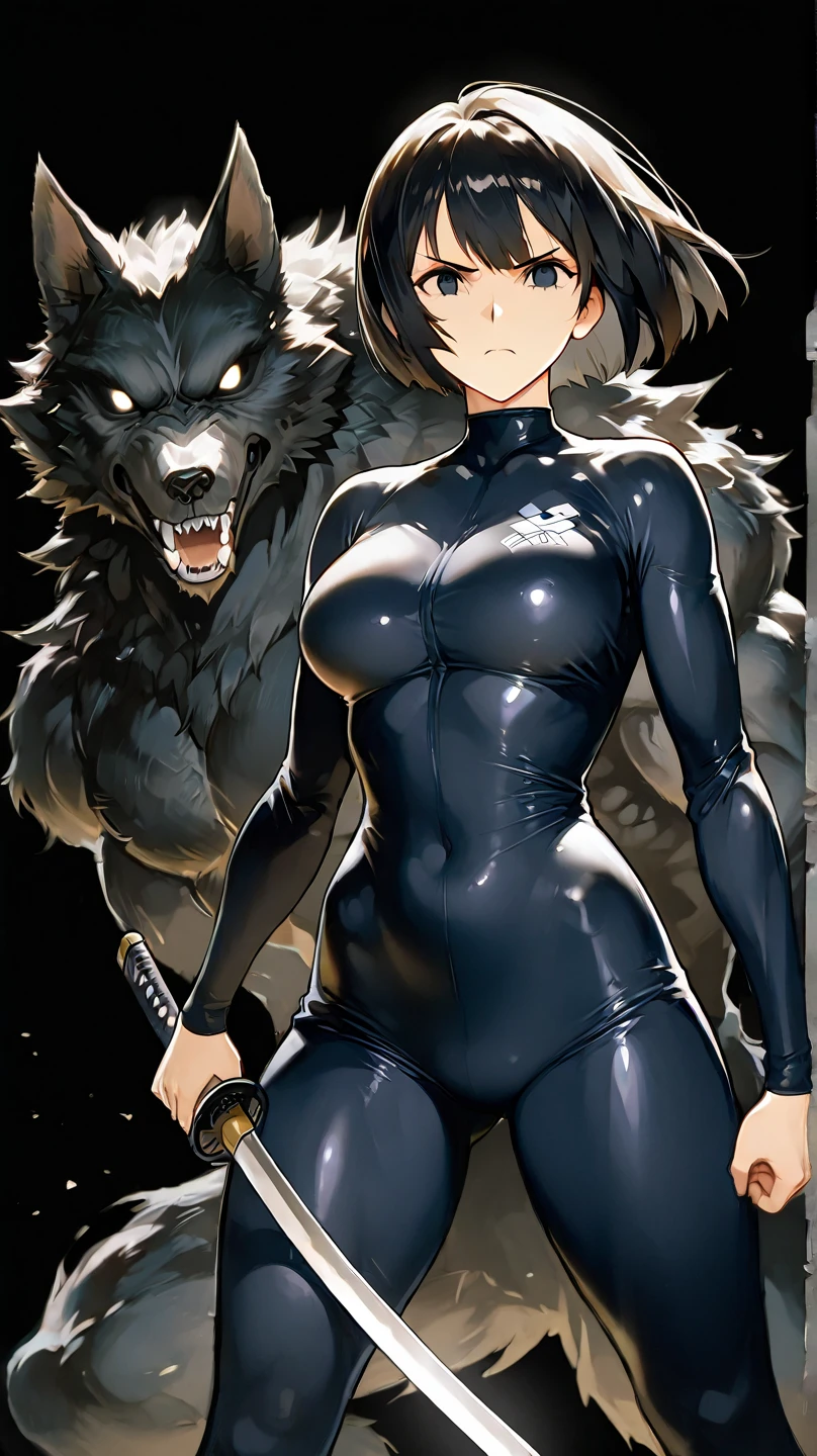 Black Dog, A werewolf with heterochromia，A repairman who looks like a catwoman with braces and glasses