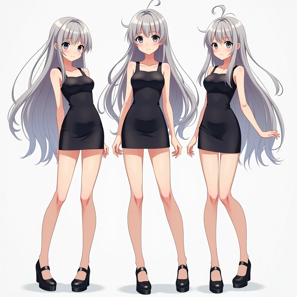 You can make a model sheet of a sexy anime girl