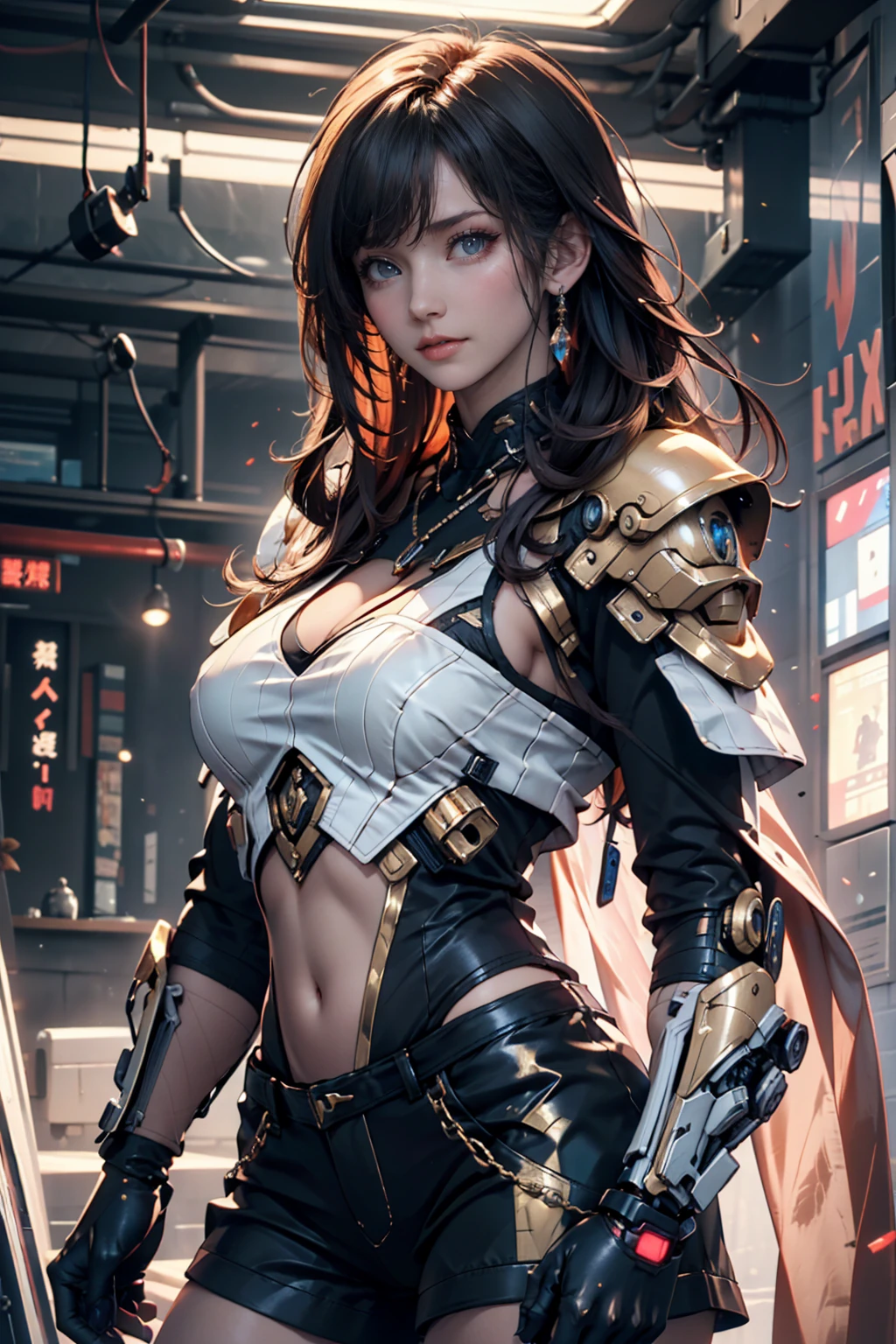 There is a woman sitting on a chair，Wearing a cat's costume, cyberpunk anime girl, female cyberpunk anime girl, cyber school girl, Cyberpunk 2 0 y. o model girl, dreamy cyberpunk girl, Digital cyberpunk anime art, muted cyberpunk style, Cyberpunk costumes, anime cyberpunk art, trending on cgstation, cyberpunk anime girl mech, cyberpunk anime art, cyberpunk femme fatale