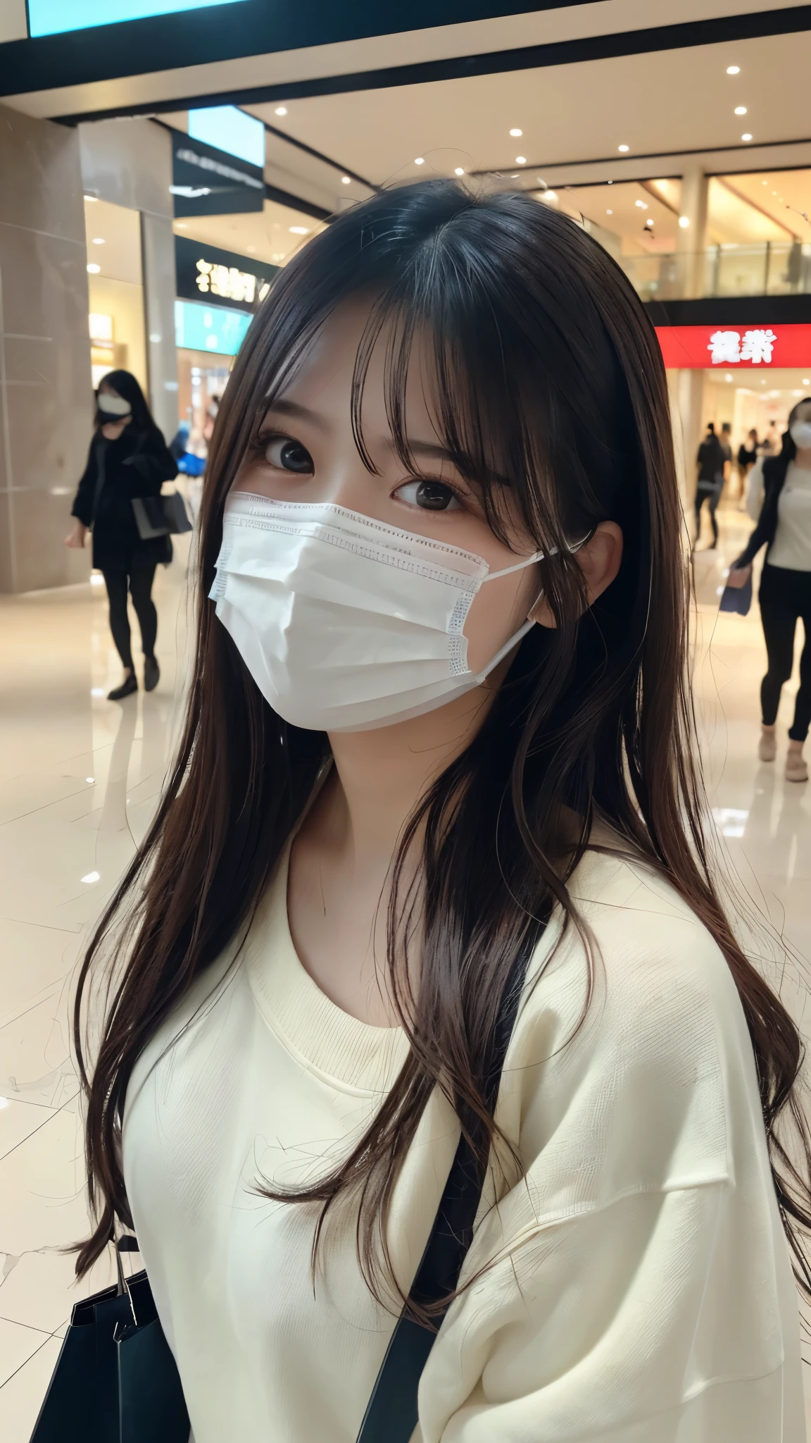 Cute girl with a mask