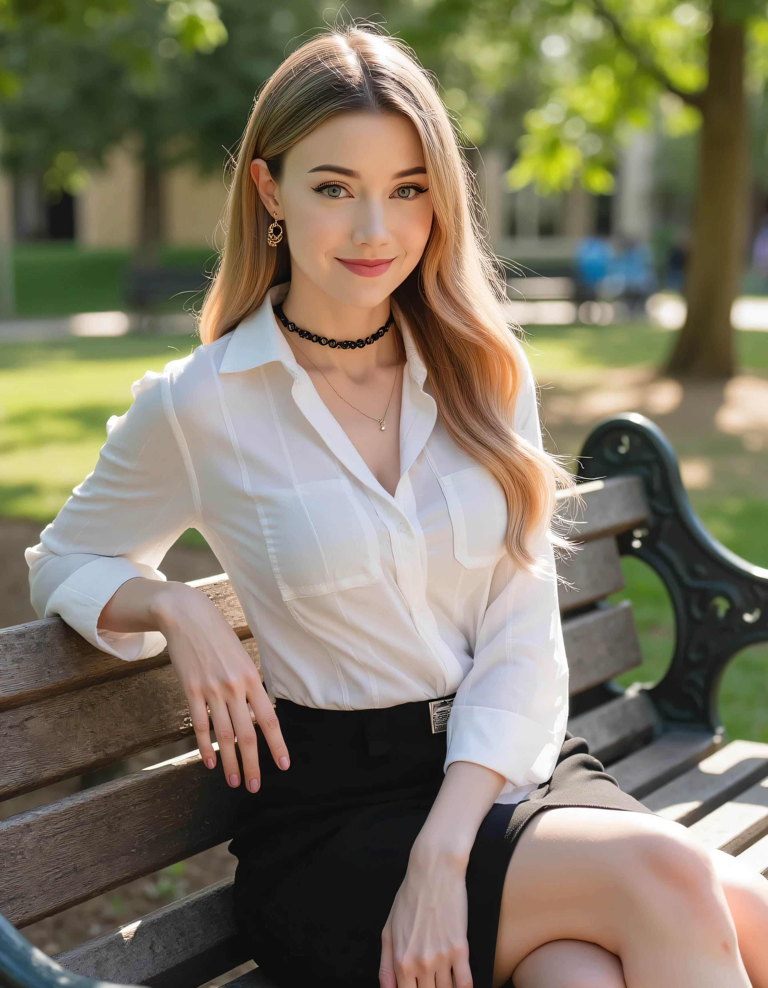 <lora:Mira_Szalma_InstagramTwitchTikTok-000010:0.8> a photo of miraszalma, upper body shot, Beautiful, Detailed face, button down shirt, Perfect eyes, (highly detailed skin),best quality,Professional Photography, Photorealistic, 8k, ultra high resolution, DSLR, high quality, Fujifilm XT3, award winning, masterpiece, <lora:more_details:0.5> in a park, (masterpiece, high res, 4k, realistic)