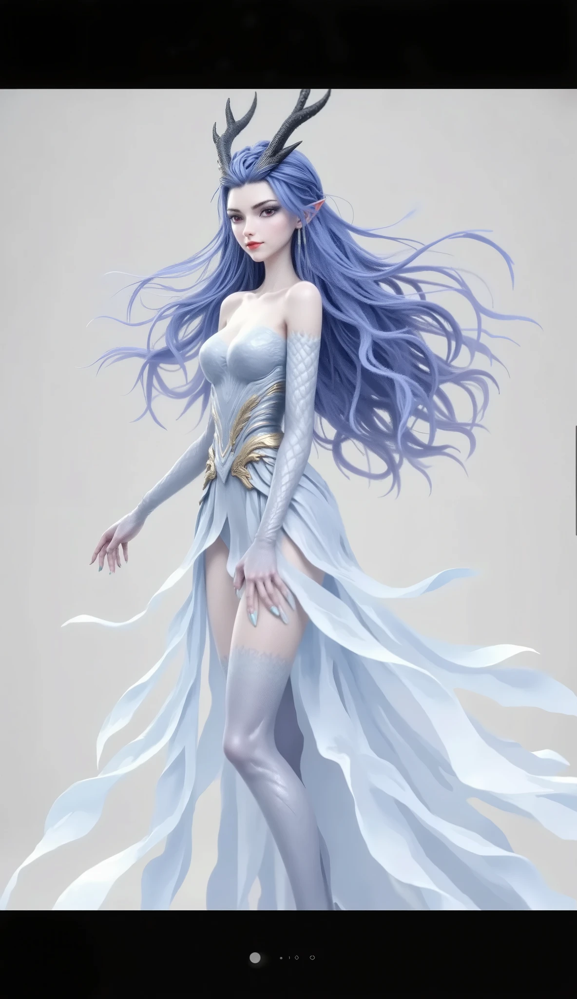 Dragon Girl, Unique , blue hair, She will freeze magic, red eyes,Blue eyelashes,She will freeze magic, red eyes,Blue eyelashes, huge chest , Exposed , huge chest , huge breasts, reveals breasts, huge chest , huge breasts, huge chest , huge breasts, huge breasts, huge chest , huge breasts, reveals breasts