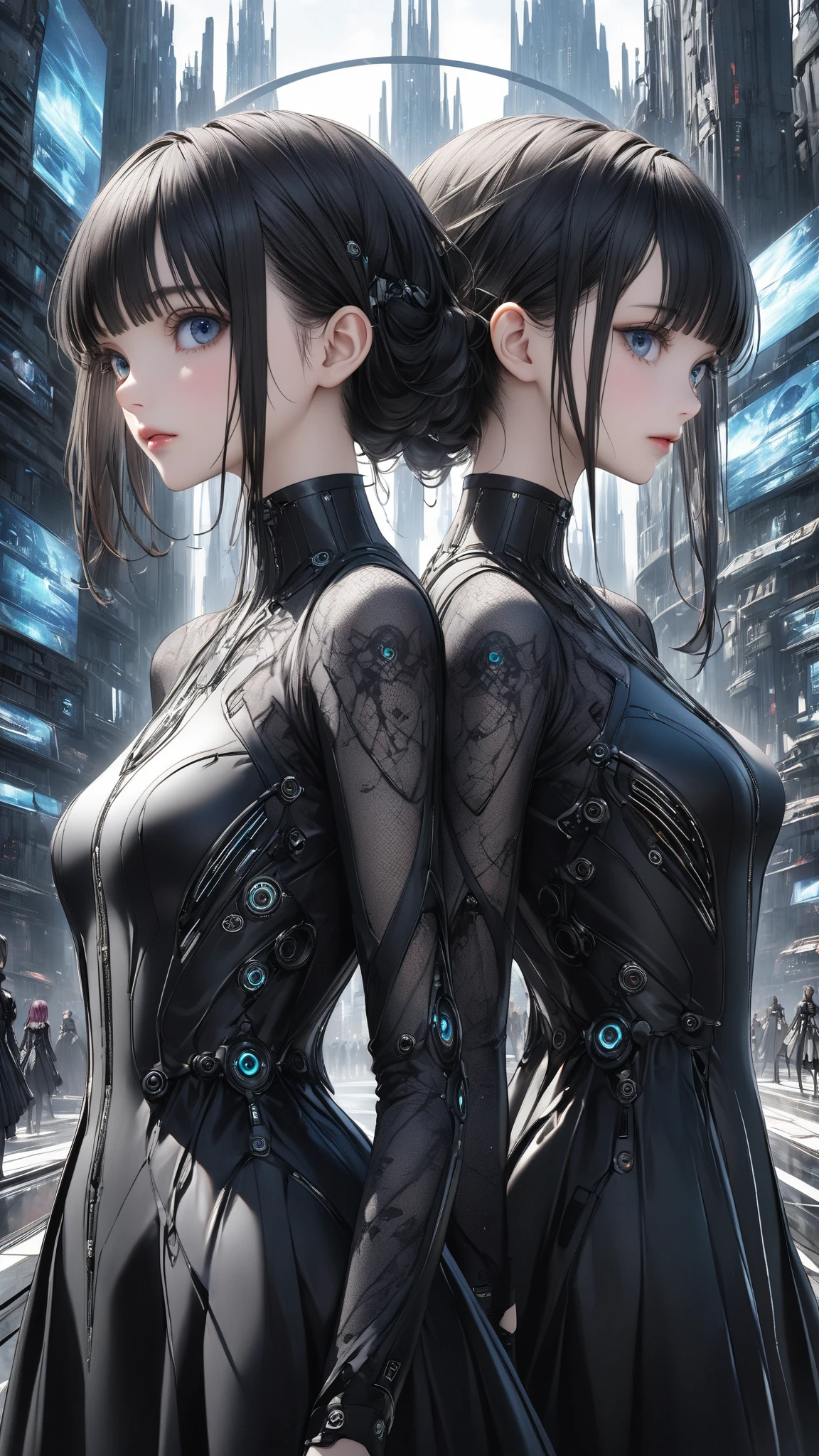 8K,highres,absurdres,masterpiece,best quality,original,extremely detailed CG,extremely detailed wallpaper,perfect lighting,<lyco:GoodHands-beta2:1>,3girls,
<lora:RPGShadeFolk:0.7>,shadefolk,