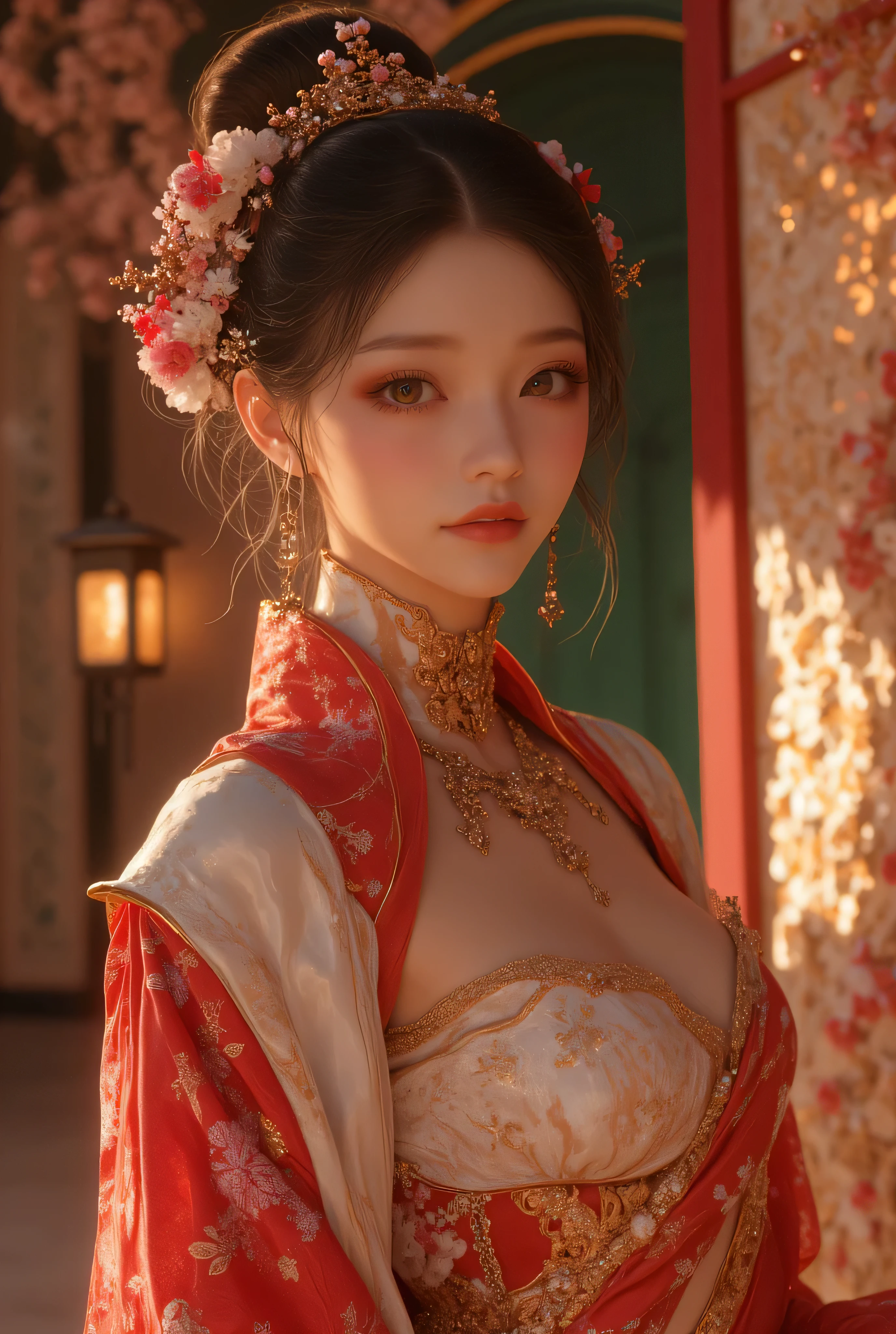 Pretty cute beautiful Chinese lady idol wear outfits and dress, reflecting the cultural essence of the location.
🌍 Randomized Travel Theme:
She is gracefully dressed in an outfit inspired by a randomly selected world culture, blending traditional attire with artistic elegance. The setting immerses her in a vibrant and authentic environment, rich with intricate cultural details.
Possible Locations & Themes (Random Selection):
Japan – A stunning silk kimono with cherry blossoms, standing beneath glowing lanterns in Kyoto.
France – A romantic Parisian gown with lace, overlooking the Eiffel Tower at sunset.
Morocco – A luxurious kaftan with golden embroidery, surrounded by mosaic-lit courtyards.
Egypt – An ancient Egyptian-inspired dress with hieroglyphics, set against the Great Pyramids.
Italy – An elegant Venetian masquerade dress, near a moonlit canal with gondolas.
India – A richly embroidered saree with golden bangles, in a palace adorned with marigolds.
Mexico – A colorful folkloric dress with floral embroidery, in a festive Day of the Dead celebration.
Russia – A regal fur-lined coat with intricate patterns, in a snow-covered Red Square.
Brazil – A dazzling carnival outfit with feathers and sequins, dancing under Rio’s festival lights.
Greece – A flowing toga-inspired dress with laurel accents, among the ancient ruins of Athens.
Each location is uniquely detailed, featuring cultural symbols, iconic landmarks, and atmospheric lighting to enhance the immersion. The randomness brings a sense of adventure, making each depiction a surprise journey to a different part of the world!
