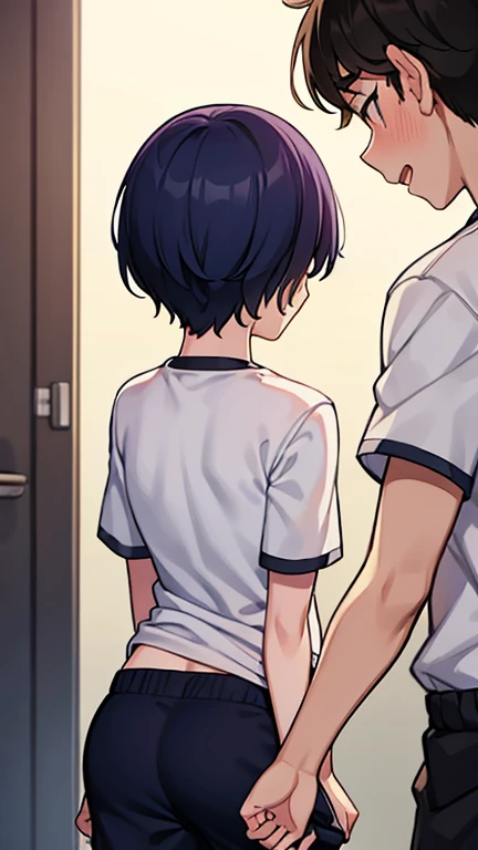 nsfw,One Woman、、Primary school students、Completely naked、(Beautiful nipples)、((Small Breasts)),((1boy and 1girl, vaginale, Sex ))、(Random pose)、Shot from a random angle、Highest quality、Very delicate and beautiful、((Very short bangs))、((Bangs))、Light shiny brown hair、The hair is light、((Short Bob))、Cute face、Young face、Cute like an idol、Yellow Eyes、Are thin、Slim figure、Short、(Child body type)、((Lots of sweat))、Embarrassed face、Open Mouth、Troubled face、Red face、(Bathroom at home)、Sperm splashed on face、、