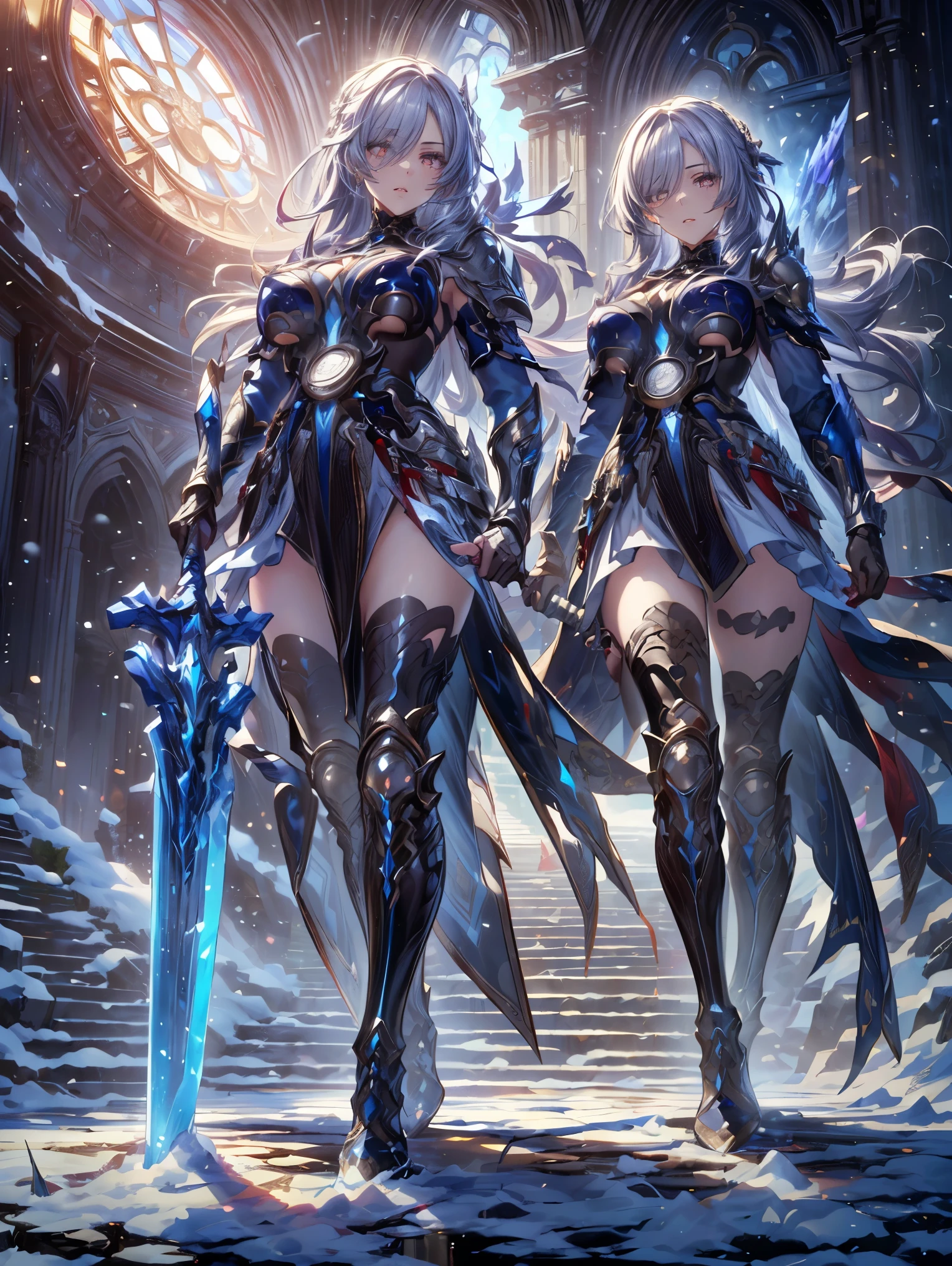 (((masterpiece, best quality, high detailed, 8k))) Design a layout showcase Gaming character, (1girl). Black dragon armor, extremely detailed, stylish and unique. ((showcase weapon:1.4)), shield and sword, with a black fire aura. (masterpiece:1.2), (best quality), 4k, ultra-detailed. (Step by step design, layout art:1.5), (luminous lighting, atmospheric lighting). dragon warrior, ((glove full hands)), (((revealing clothes:1.3))), vambraces, armored legwear, (((full_body_shot:1.4))). {In a fiery battlefield}