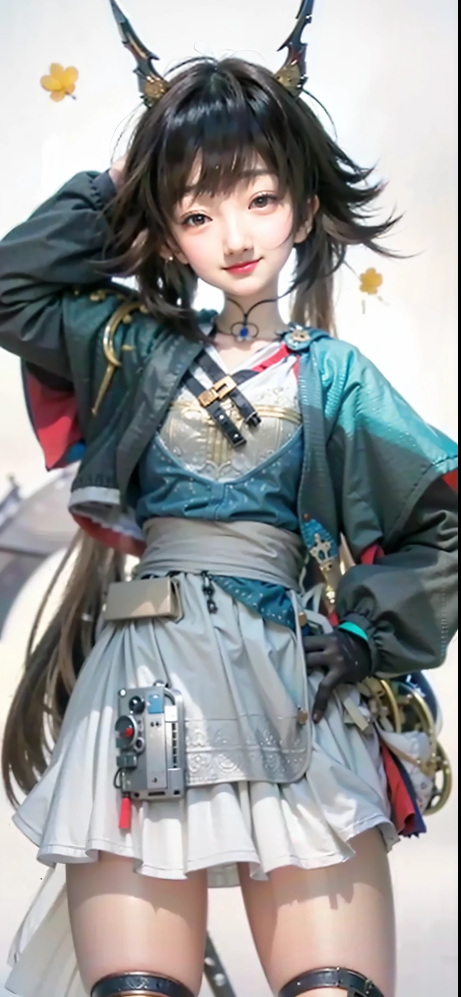 (Completely live action:1.37), (xtremely realistic textures:1.37), (masterpiece, best quality:1.2), (8k uhd, 16k, 32k, ultra high res), amazingly realistic skin, amazingly realistic photo, superrealism, (photorealistic:1.37), (RAW photo), extremely realistic, (extremely realistic all details), (extremely realistic all textures), extremely realistic lighting, extremely realistic shadow, (japanese girl:1.5), ((young face)), smiling, happy, extremery realistic face, extremely realistic skin, extremely realistic eyes, extremely realistic background, extremely realistic detail up, kkw-ph1, ((extremely intricate details, (masterpiece、highest quality、Realistic photos)、A very cute Japanese woman、(Brown skin:1.4)、A complex copper and brass mechanical armor with a skull motif.、Bat Wings、White tone、Blue accents、foot、Extremely intricate details、Posing on the medieval castle walls at sunset、Full Body Shot、elf ear))