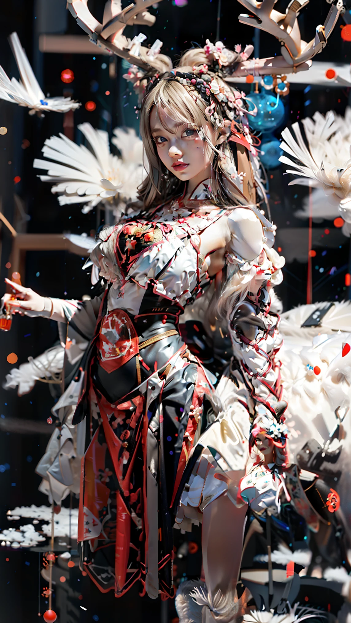 (NSFW:-0.98) . White and Red, (Dazzling colorful light pours down and reflects:1.2), (Physically-based Rendering with incredible detailed Textures), Award-winning Masterpiece of professional Analogue photograpy, { (((Photorealistic:1.37))) | (Hasselblad with F2.8) }, (((Acutance:0.99, Dynamic- Closeup:1.37), { from below | from side } )) . (KAWAII girls in (school uniform)) with visible Overflowing Cleavage and Navel without bra . (((Extremely detailed KAWAII face variations)) with joyful expressions), { Glossy cute Lips Closeup | Detailed natural eyes with sparkling highlights and long eyelashes | Rosy cheeks | Navel | (pretty Ass) | (Overflowing underboob) | Oiled ivory skin Details | White panties with (blood seeping only in crotch area) | ((full of Flowers covering girl's body:1.15)) | (((Dazzling colorful stained glass with stunning elaborate details:1.2))) | Mystic sight | A Halo ling in the air | God rays | Haze | Lens flare } . Ultra-detailed, (Exposed:0.8), (((Nipple:-0.9))) .
