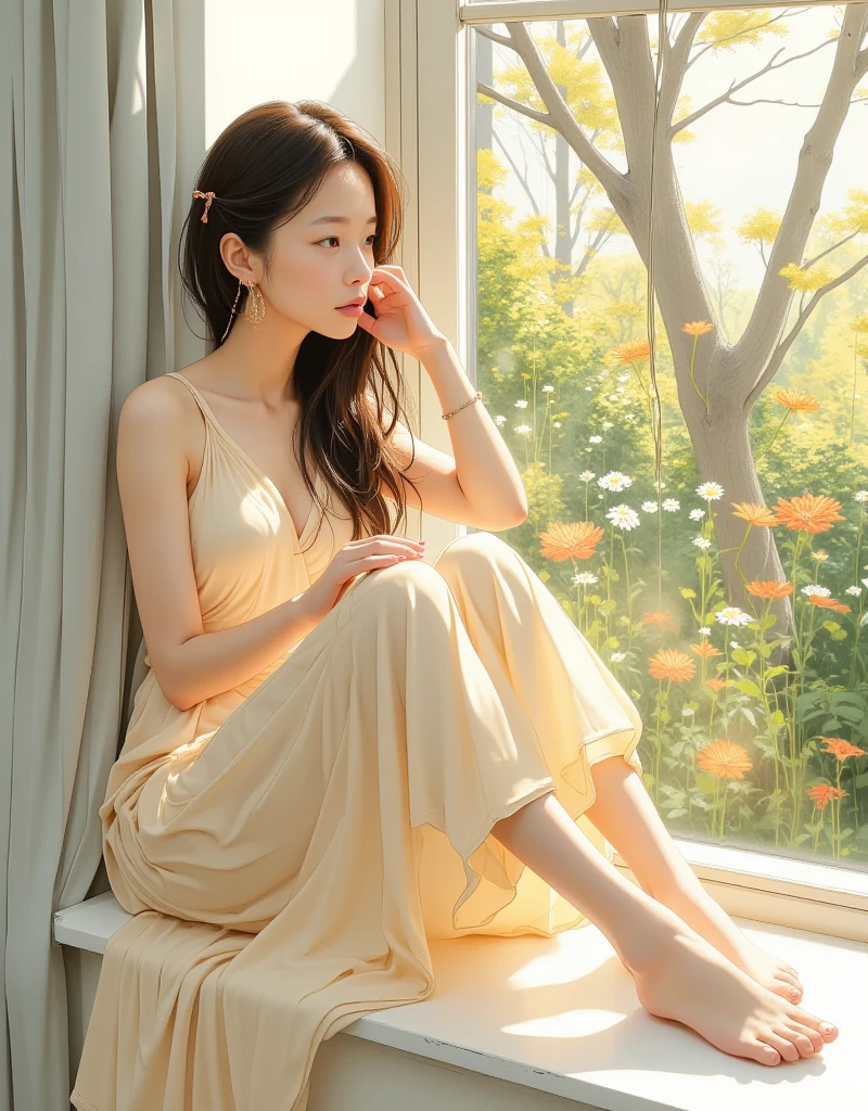 （8K分辨率，Photo above the thigh，Close-up photos），（1womanl，20yr old，（（Facial features of Thai Aum：1.8，s delicate face，详细的脸），The coiled hair is somewhat loose，Eyes are confused，Slightly open mouth），Fair smooth skin，（Best Skin Type：1.21），busty figure，（Underwear woven with hemp rope，（Slender hemp rope），Limbs in bondage，Hands tied behind his back），（Exquisite Roman shoes），（Model with arms pounding at will），Perfect symmetrical bundling technique，perfect hand，Ultra-fine hemp rope material），（In a Japanese-style wooden house，There are ropes on the walls of the room，Beautifully bundled artwork，Exquisite environmental details），（Professional lighting，动态照明），（（The color is uniform，（brown pubic fur，black in color，white colors））），（Golden section，Cinema lenses，Hasselblad photograp，tmasterpiece：1.3），（The art of bondage，fashion art，trendsetting，Artis，Art platform）