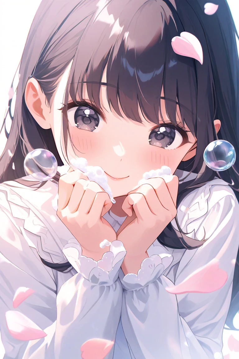 Sitting on a black sofa,looking ahead,from above,handjob,side view,face focus,open mouth,tongue out,cum on tongue,Licking a white dildo,(1girl,Beautiful 14 year old girl),((Slender,Small breasts,Baby Face,Small face,)),looking at viewer,Black Hair,bangs,two side up,Gray Eyes,Drooping eyes,slit pupils,narrow eyes, ollarbone,White sweater mini dress,bare shoulder,Beautiful and detailed anime art,Mischievous smile,Dimly lit room,Simple Background,Gray background,Low lighting
