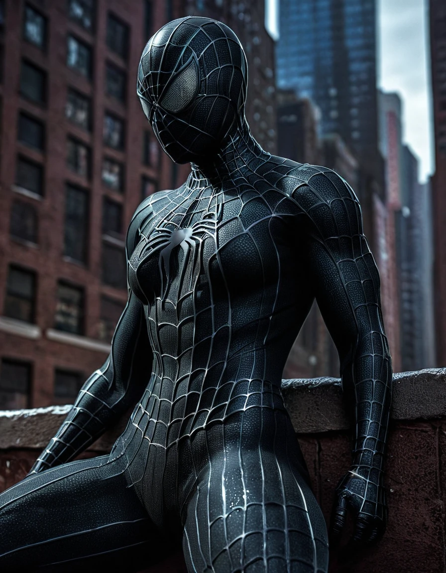score_9, score_8_up, score_7_up, best quality, realistic, masterpiece, beautiful detail, hyperrealistic, woman ((1girl, woman body, big breasts)), amazing detailed full body portrait of a beautiful japanese girl, wearing a realistic and highly detailed black raimi spider-man suit, ((huge muscular girl)), wears black spiderman mask, professional model wears ultra - detailed black raimi spider - man suit, ultra - detailed and grained black raimi spiderman suit, suit covered entire body and hand, black spiderman gloves, wet, (beautiful pose), (full body), (dirty skin), close up, octane render, highly detailed, volumetric, dramatic lighting, (highest quality:1.1), (HDR:1.3), (top quality, best quality), realistic, high definition,