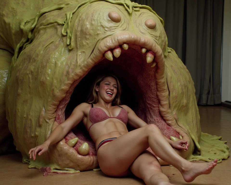 NSFW (nude) (Melissa Benoist ((human)) medium breasts, strip of pubic hair) anal penetration fucking (one male (orc with fat penis), fully body, on a deserted beach