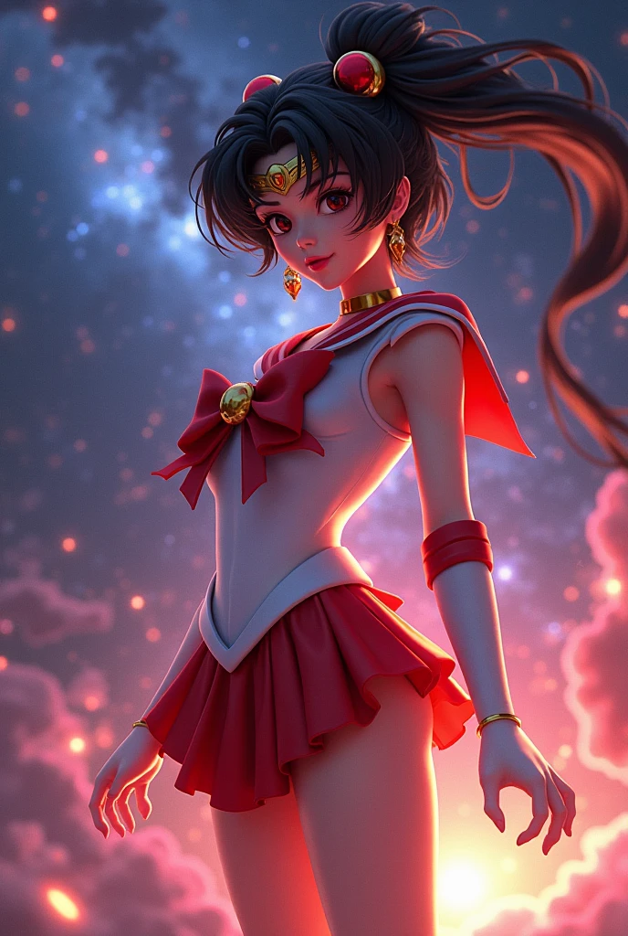 masterpiece、top-quality、ultra-detailliert、(Chibi Chara's Daughter:1.2)、Extreme Detail CG Unity 8K Wallpapers、masterpiece、top-quality)、(exquisite lighting and shadow、highly dramatic picture、Cinematic lens effect)、(sailormoon:1.3)、A charming smile、double tails、dynamicposes)、The background is space(excellent details、Outstanding lighting、wide angles)、(Excellent rendering、Enough to stand out in its class)、