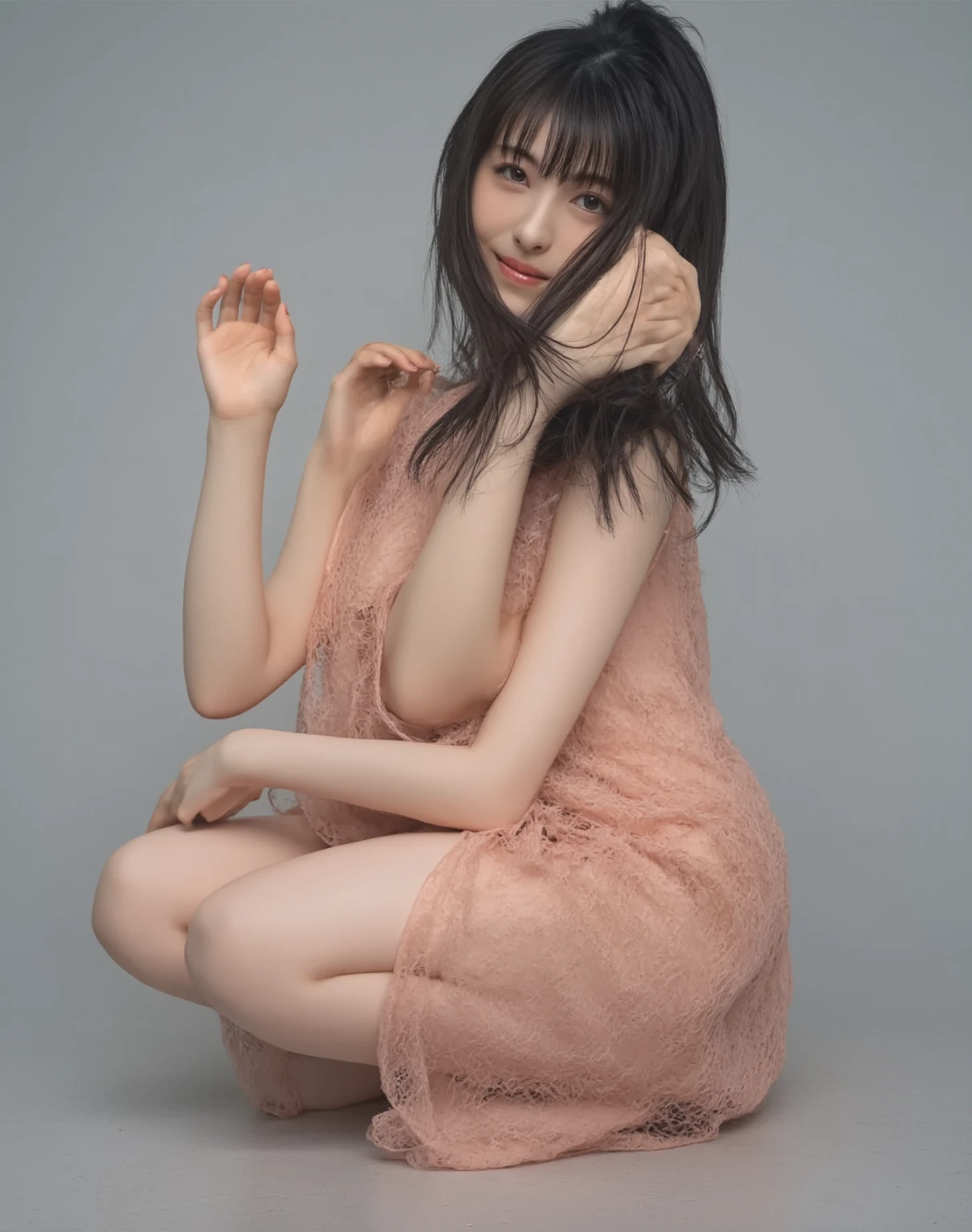 (((show your armpit))), (((put hands on the back))), (((full body, show full body nude)))、((NSFW))、最high quality、high quality、masterpiece、wonderful、best image quality、8K、最High resolution、High resolution、realistic images、perfect details、deep contrast、high fidelity、perfect image、Close to reality、Realistic human body in every detail、Realistic skin in every detail、Realistic face in every detail、Realistic eyes down to the details、Realistic lips in every detail、Realistic teeth in every detail、Realistic ears down to the last detail、Realistic hair down to the last detail、Realistic arms down to the last detail、Realistic reproduction of every detail、Realistic fingers in every detail、(fine hands、thumb1reference4)、Realistic feet in every detail、Realistic breasts down to the last detail、Realistic areola in every detail、Realistic nipples down to the last detail、Realistic pussy down to the last detail、Realistic vagina down to the last detail、Realistic clitoris in every detail、Realistic anus down to the last detail、(((erotica、sensual)))、((beautiful japanese girl))、(japanese model)、((10 year old beautiful girl))、(black hair)、(random hairstyle)、((whole body))、((full nude))、((Breasts with nipples pointing upwards、Beautiful rounded bust))、((slim style、slender style))、((open your legs wide, M-type legs)), full body, show full body nude、(()), Extra-fine face,fine eyes, ((expose her hairy pussy, tight pussy, realistic vulva, flat vulva, detailed vulva)), (whole body glossy skin、Fair skin)、Detailed and realistic human body、detailed realistic skin、detailed realistic face、detailed realistic arms、detailed realistic fingers、Detailed realistic feet、((at sofa、in the palace))、((spread your legs wide)), NSFW