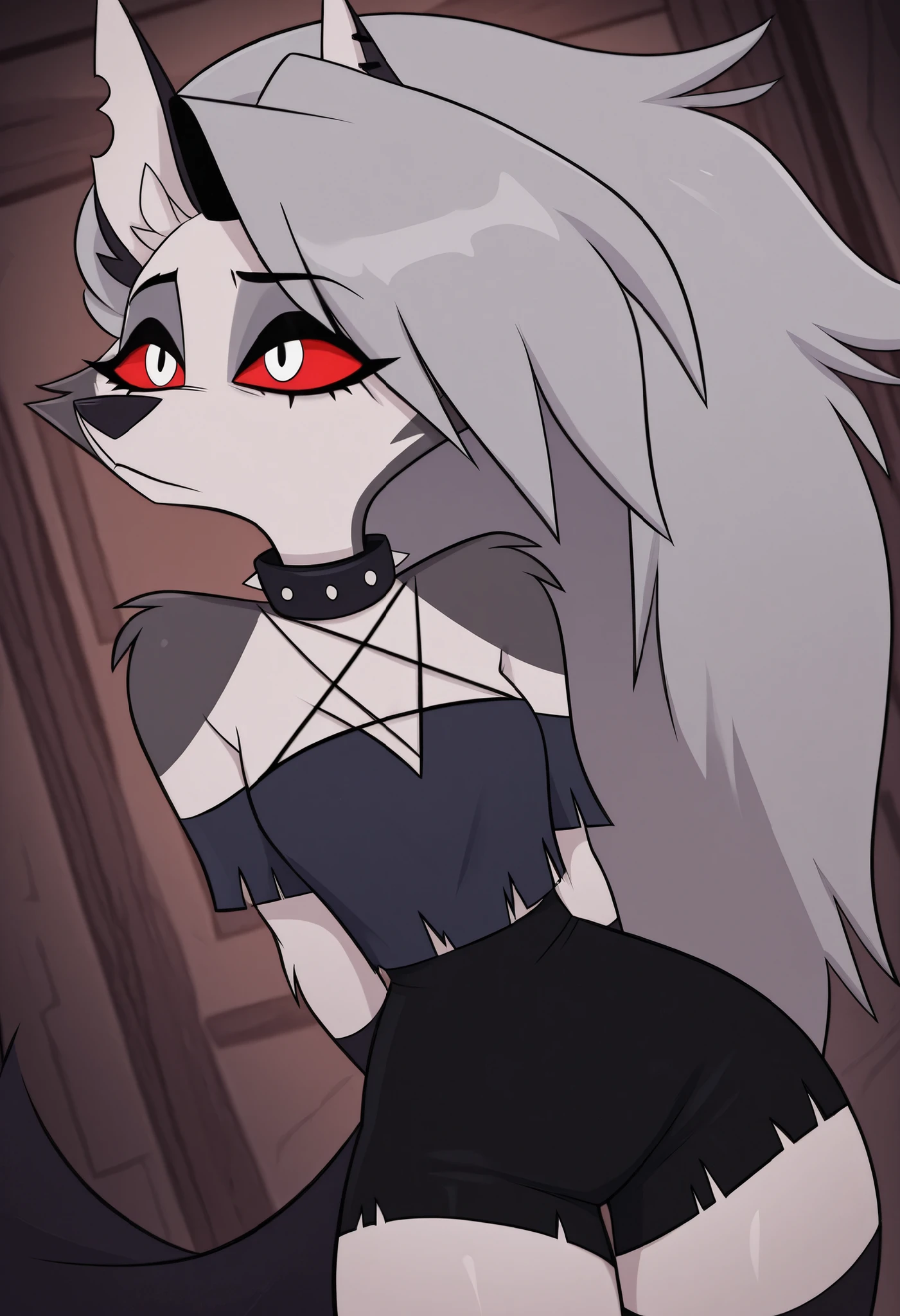Loona, helluva boss, hellhound, 1girl, masterpiece, best quality, 8k, high resolution