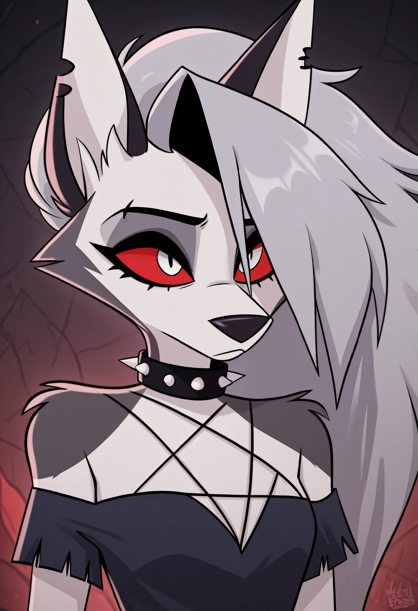 Loona, helluva boss, hellhound, 1girl, masterpiece, best quality, 8k, high resolution