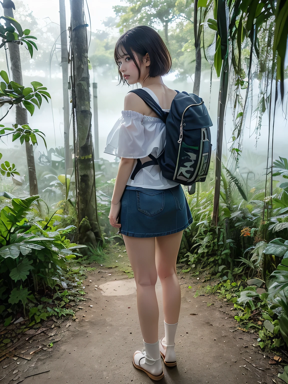 10th generation female student,Pooping,Completely naked,Scattering feces