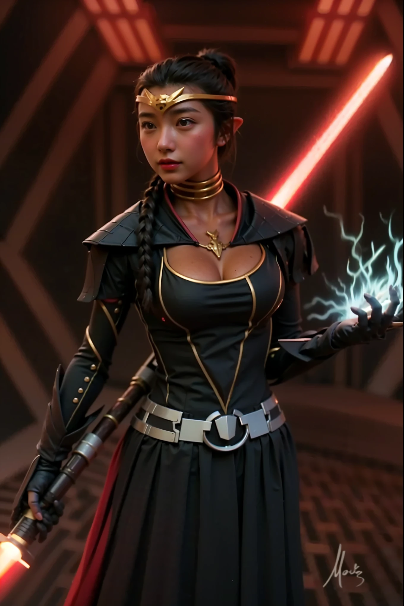 (Completely live action:1.37), (xtremely realistic textures:1.37), (masterpiece, best quality:1.2), (8k uhd, 16k, 32k, ultra high res), amazingly realistic skin, amazingly realistic photo, superrealism, (photorealistic:1.37), (RAW photo), extremely realistic, (extremely realistic all details), (extremely realistic all textures), extremely realistic lighting, extremely realistic shadow, (japanese girl:1.5), ((young face)), smiling, happy, extremery realistic face, extremely realistic skin, extremely realistic eyes, extremely realistic background, extremely realistic detail up, kkw-ph1, ((extremely intricate details, iron armor, elf ear))