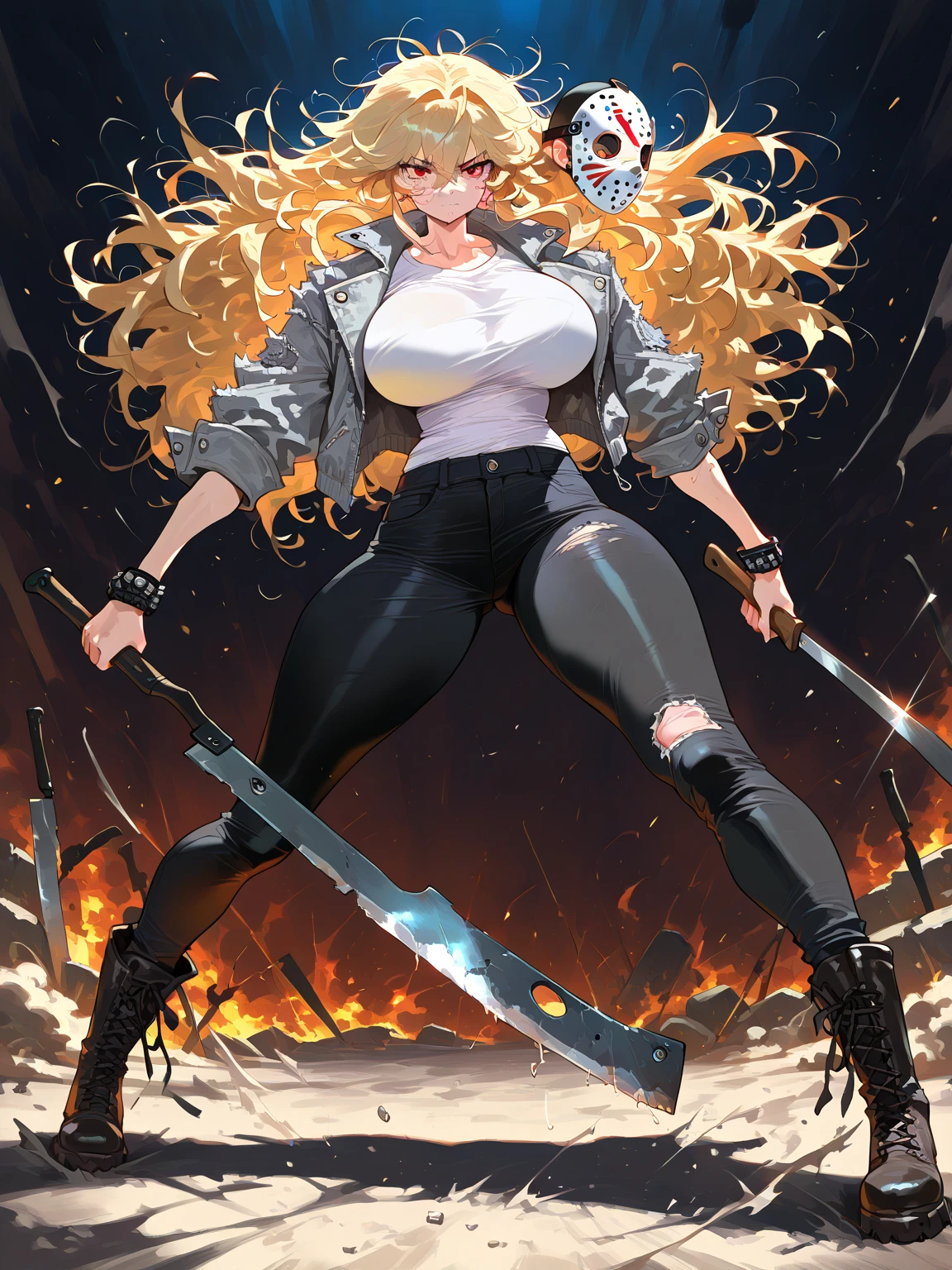 1girl, beautiful, perfect lighting, muscular, thighs, mature female, milf, navel, abs, looking at viewer (masterpiece, high quality:1.1) ,barbarian, warrior,