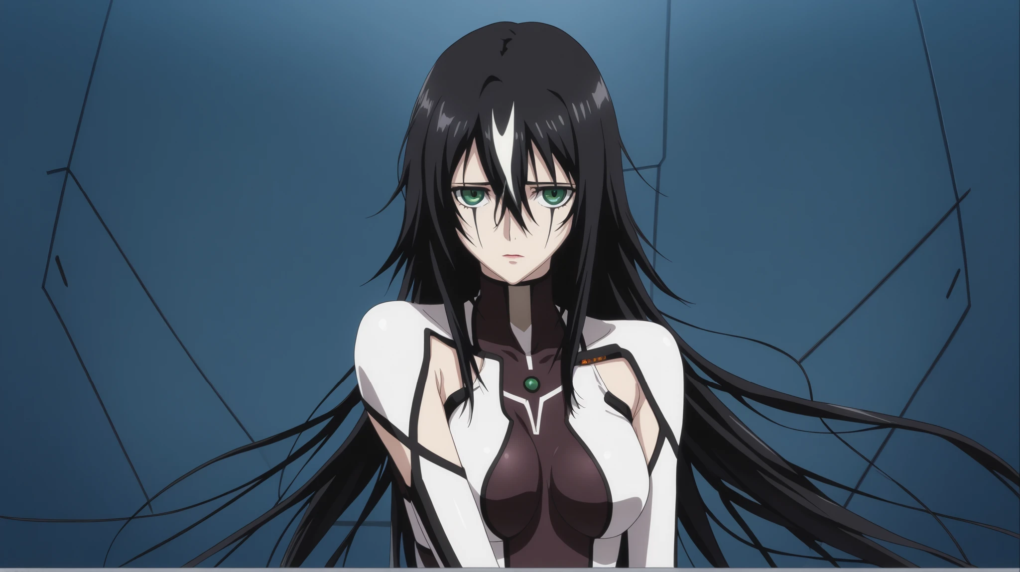 score_9, score_8_up, score_7_up, source_anime, , , upper body, , 1girl, solo, sexy girl, hoy body, beautiful woman, ((long hair)), female focus, female version ulquiorra_cifer, , , science fiction cyber-thriller,