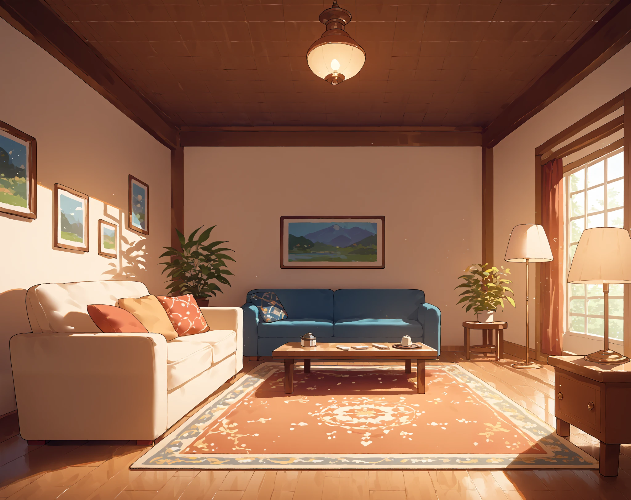 score_9, score_8_up, score_7_up, score_6_up, score_5_up, score_4_up, source_anime, rating_safe, solo, nyantcha style, background, indoors, living room, blurry, old sofa, carpet, floor lamp, ceiling light, poor
