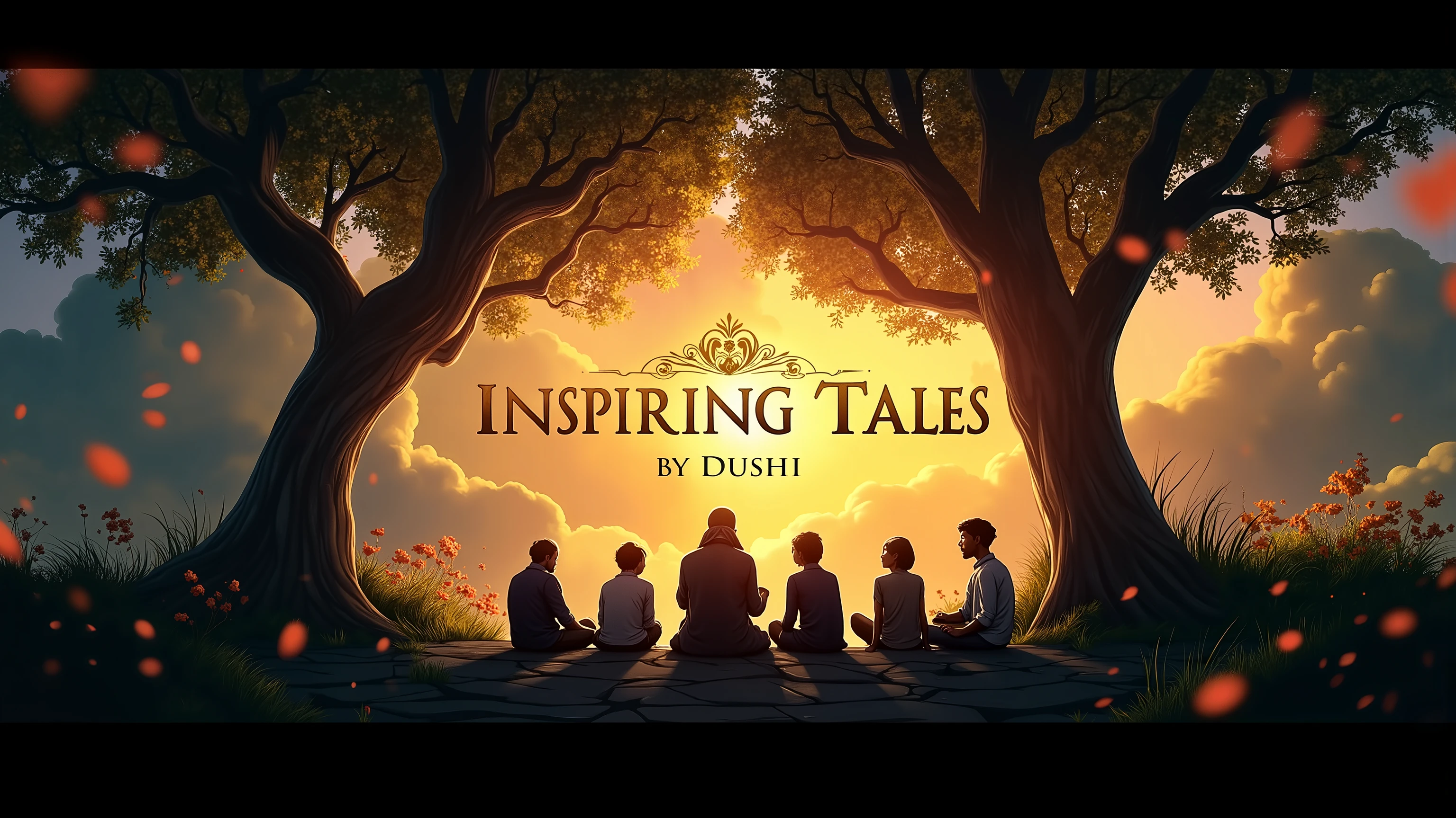 Please change the words to "Inspiring Tales by DUshi" instead of " Your Channel Name" in this image and re create