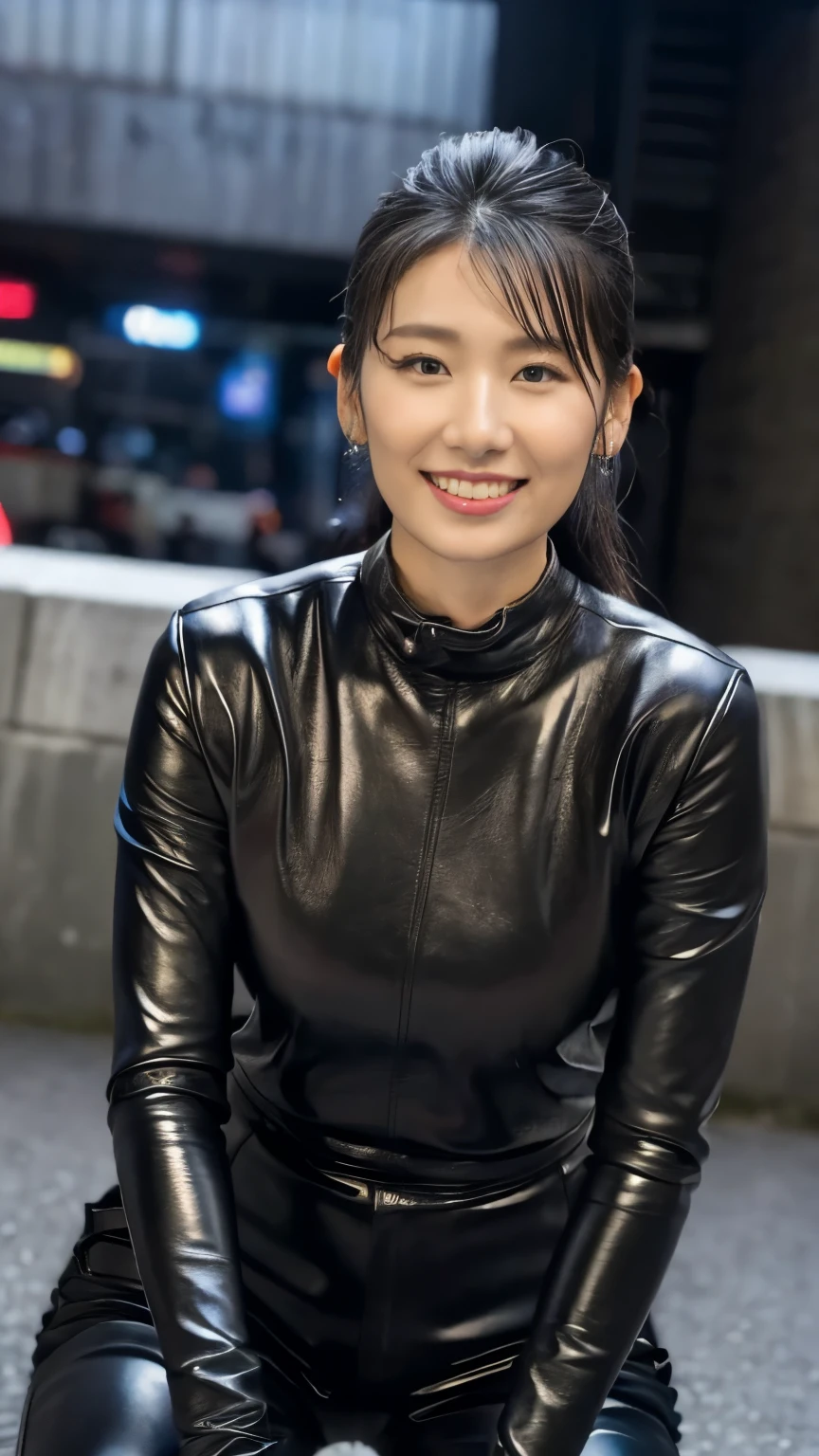 


最high quality, 8k, Vibrant, Sharp focus, high quality, High resolution, Middle-aged women, Mature Woman, 55 years old, (Whole Body Ezbian), (High heels face detail, Highly detailed eyes, Plump figure、Plump face、((big 1.6))、(((Large Breasts)))、((Black leather clothing))、Busy Street、Random Hairstyles、A kind smile、